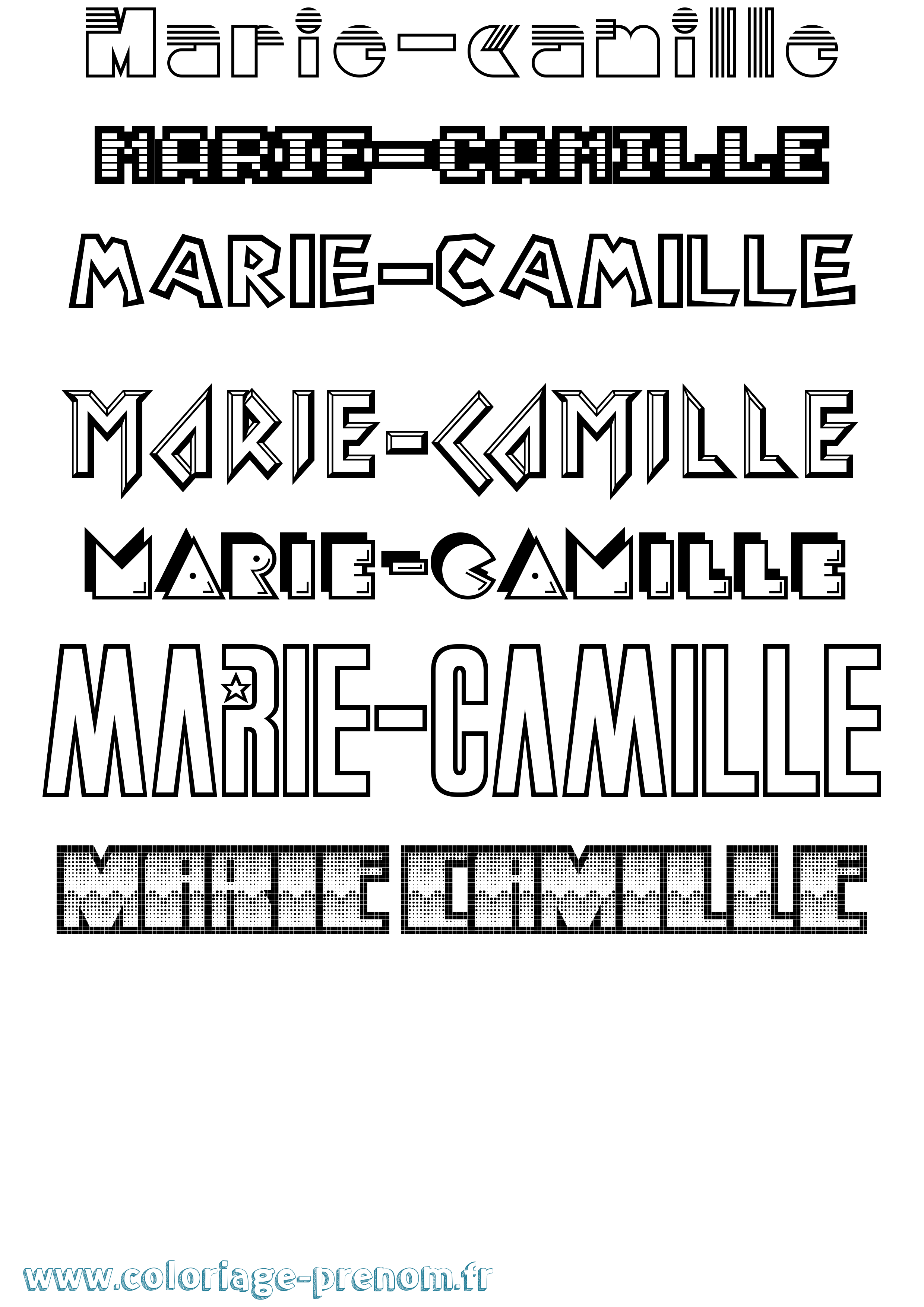 Coloriage Marie-Camille Jeux Vidéos Coloriage prénom Marie-Camille Jeux Vidéos