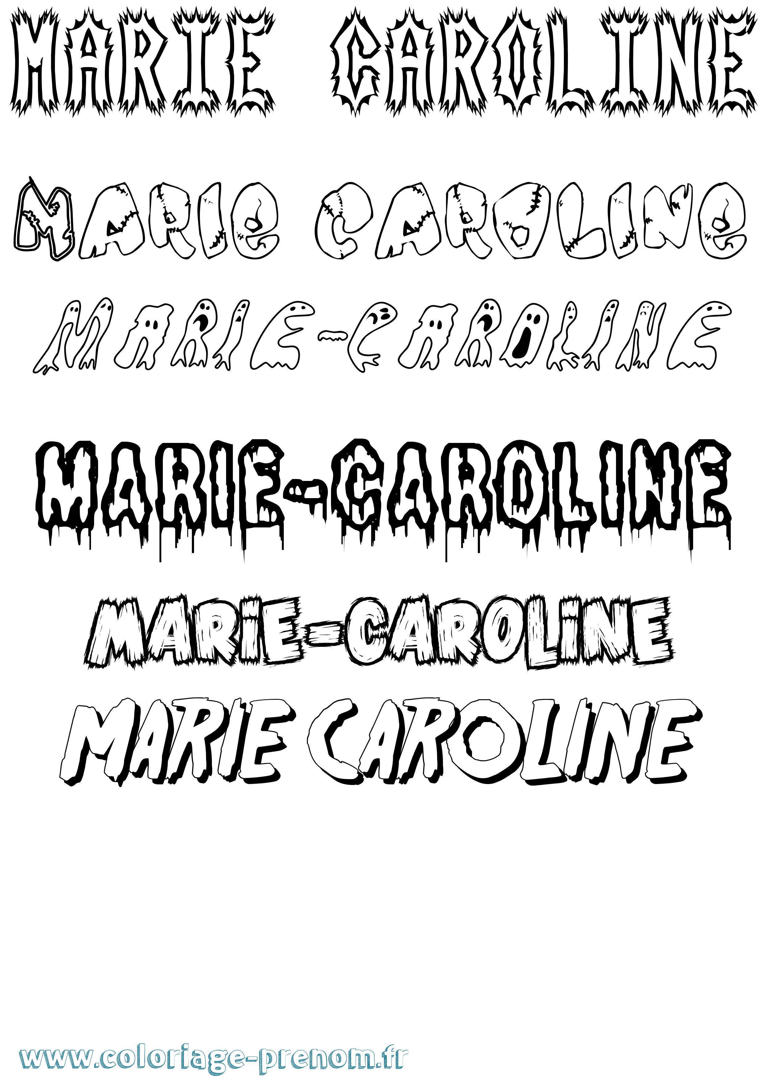 Coloriage Marie-Caroline Frisson Coloriage prénom Marie-Caroline Frisson