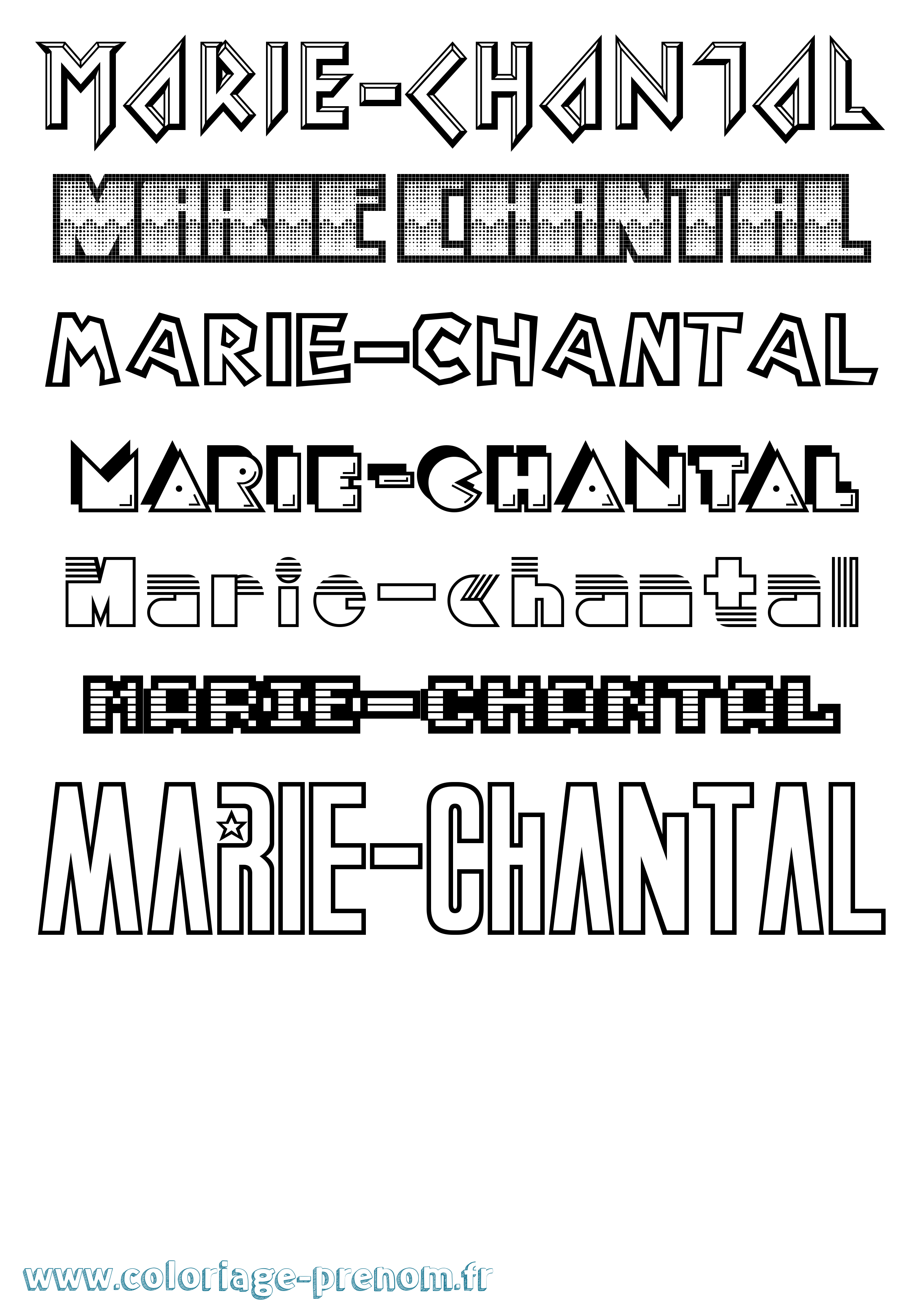 Coloriage Marie-Chantal Jeux Vidéos Coloriage prénom Marie-Chantal Jeux Vidéos