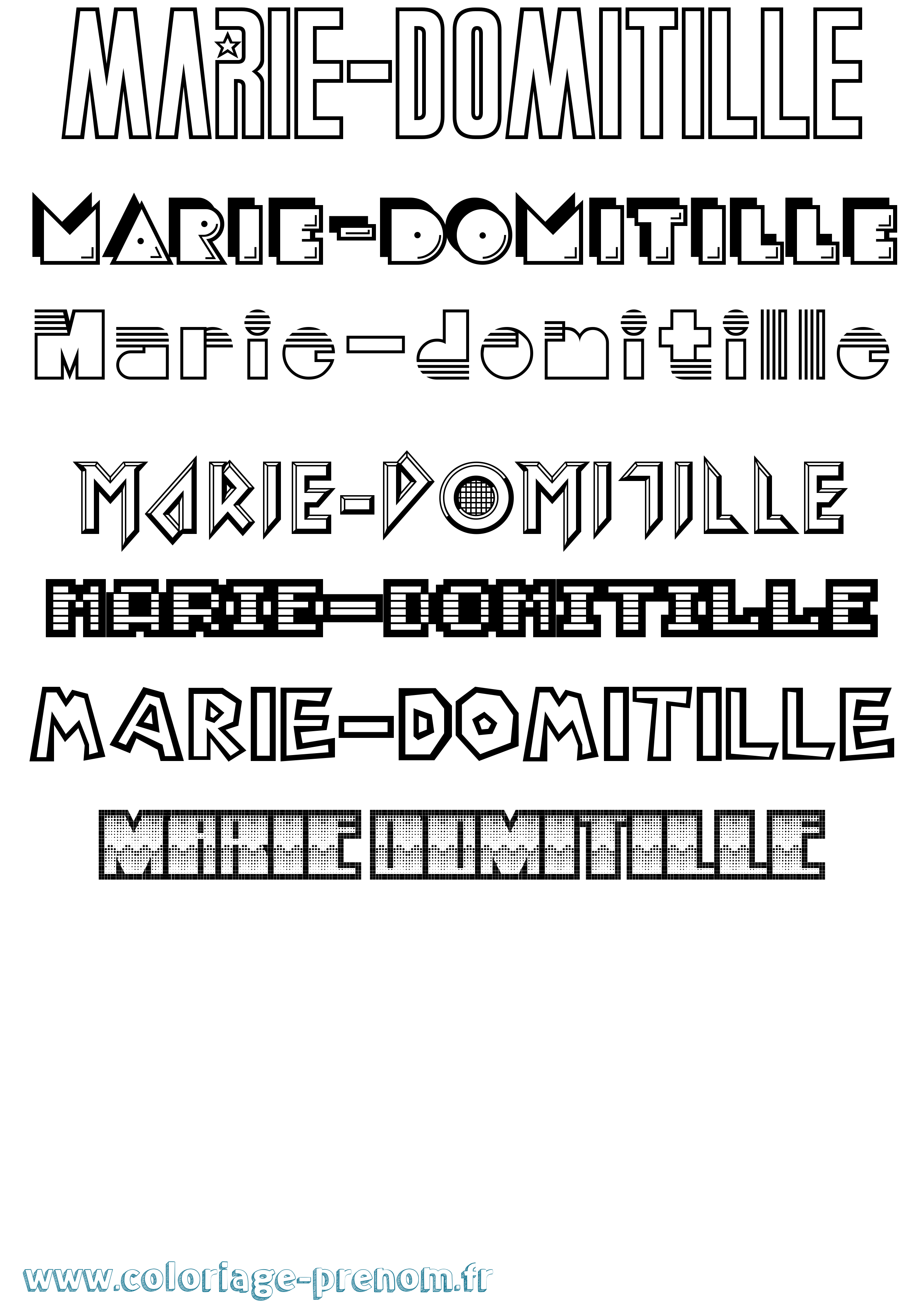 Coloriage Marie-Domitille Jeux Vidéos Coloriage prénom Marie-Domitille Jeux Vidéos