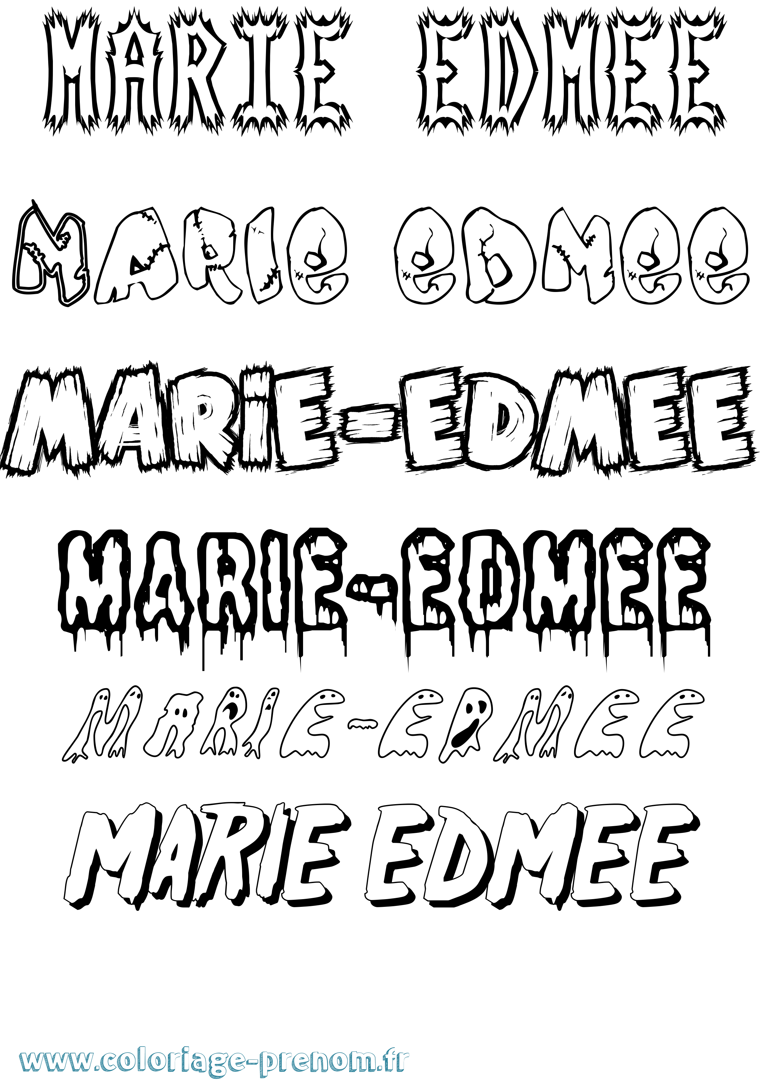 Coloriage Marie-Edmee Frisson Coloriage prénom Marie-Edmee Frisson
