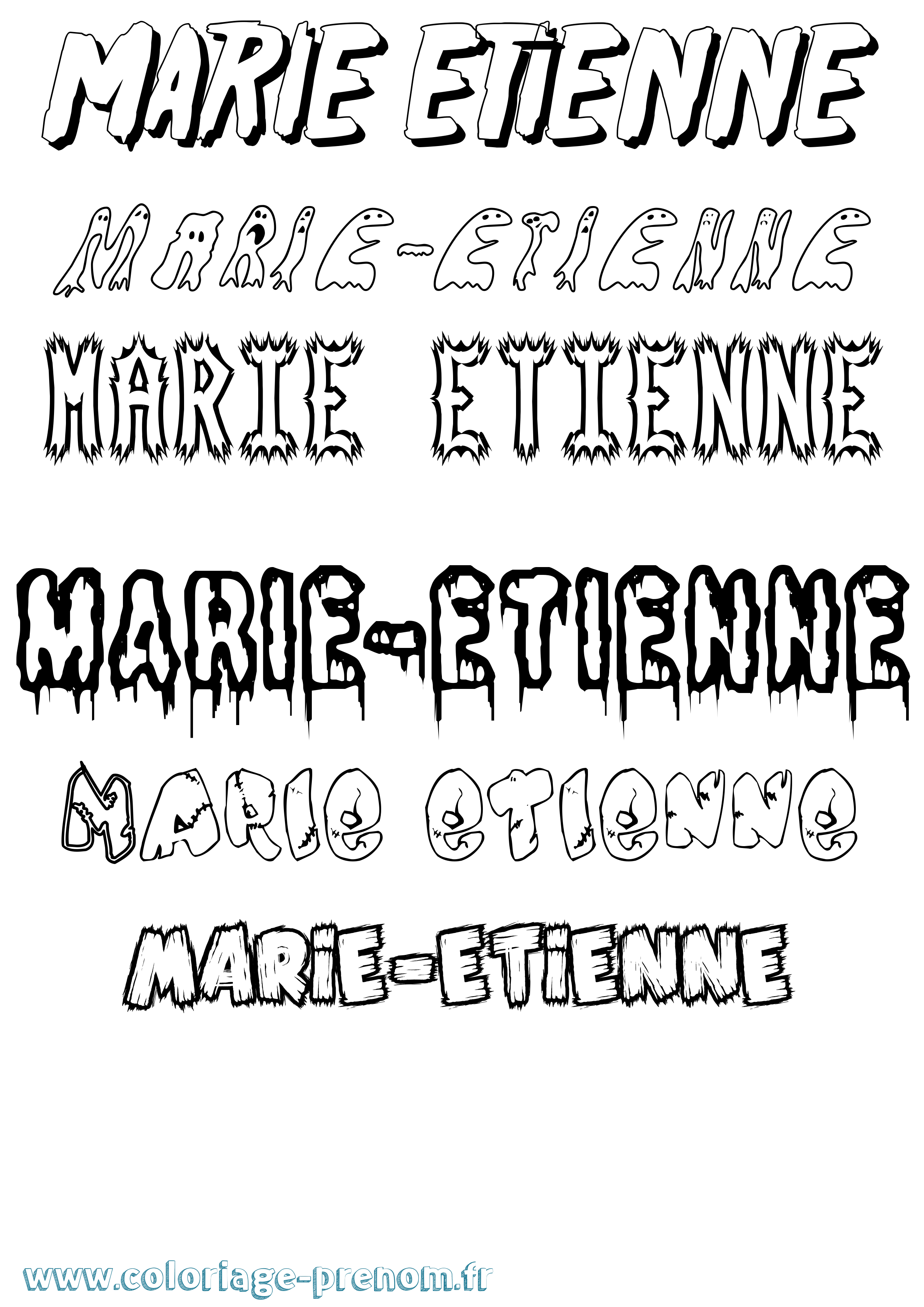 Coloriage Marie-Etienne Frisson Coloriage prénom Marie-Etienne Frisson