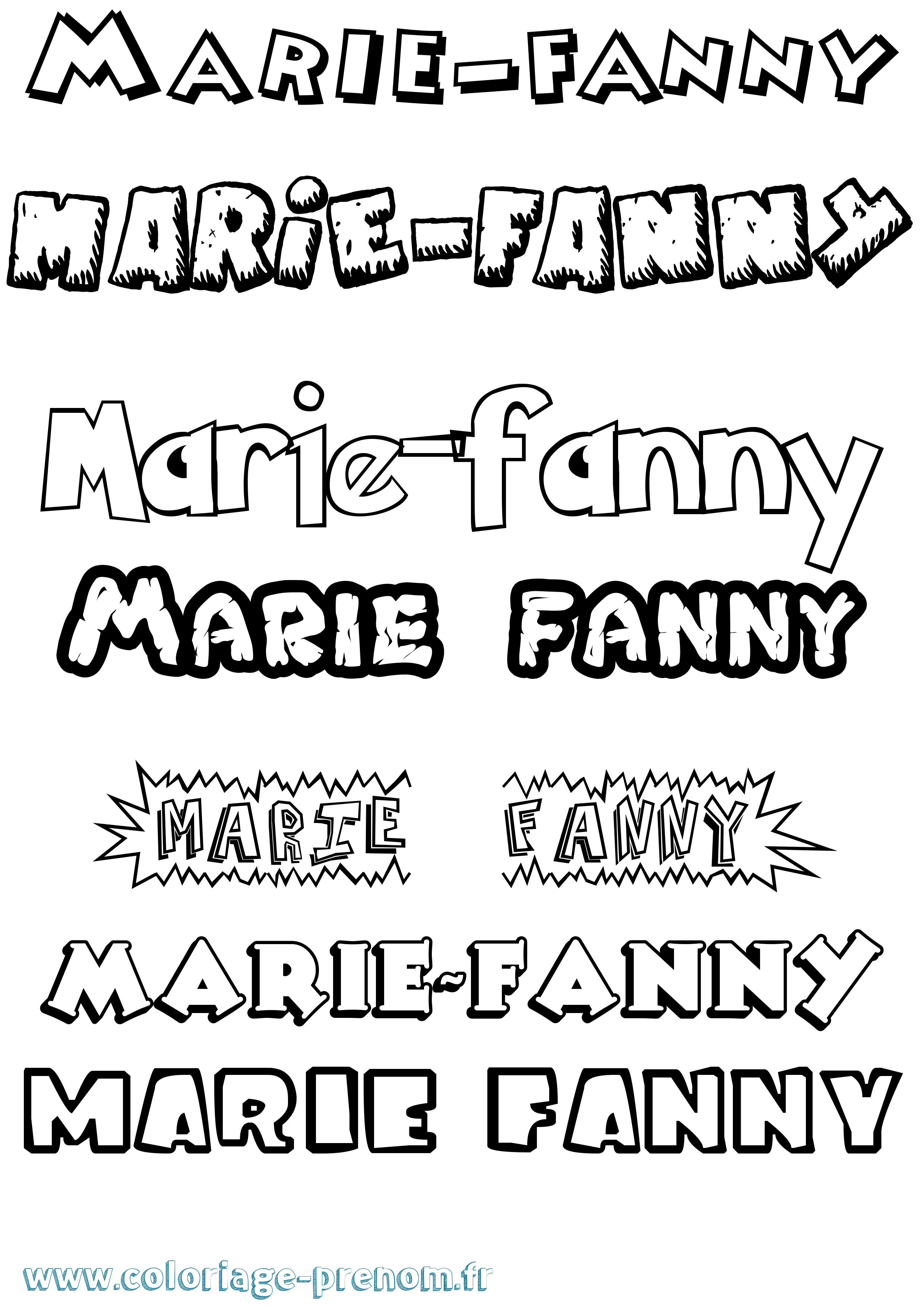 Coloriage Marie-Fanny Dessin Animé Coloriage prénom Marie-Fanny Dessin Animé