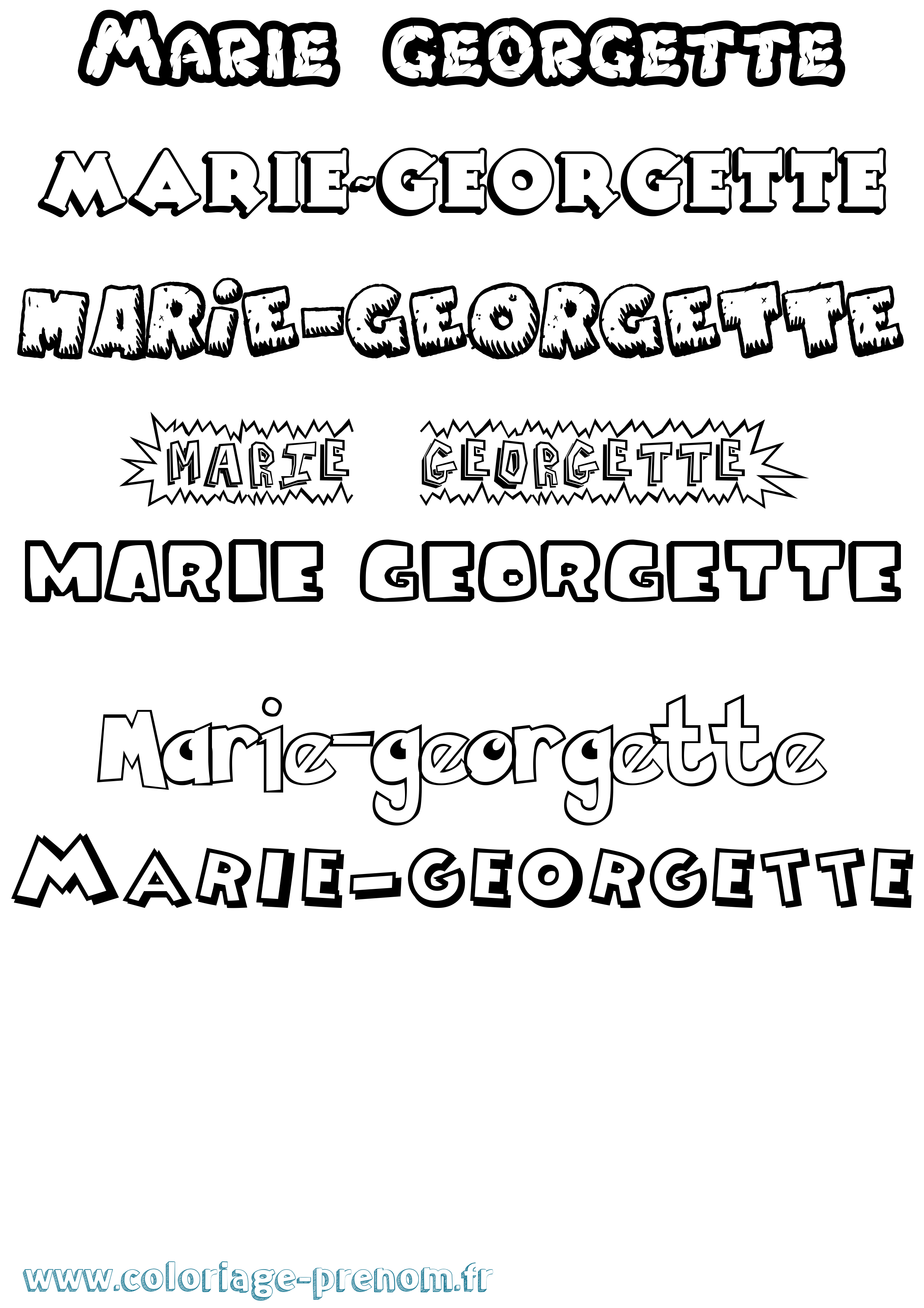 Coloriage Marie-Georgette Dessin Animé Coloriage prénom Marie-Georgette Dessin Animé