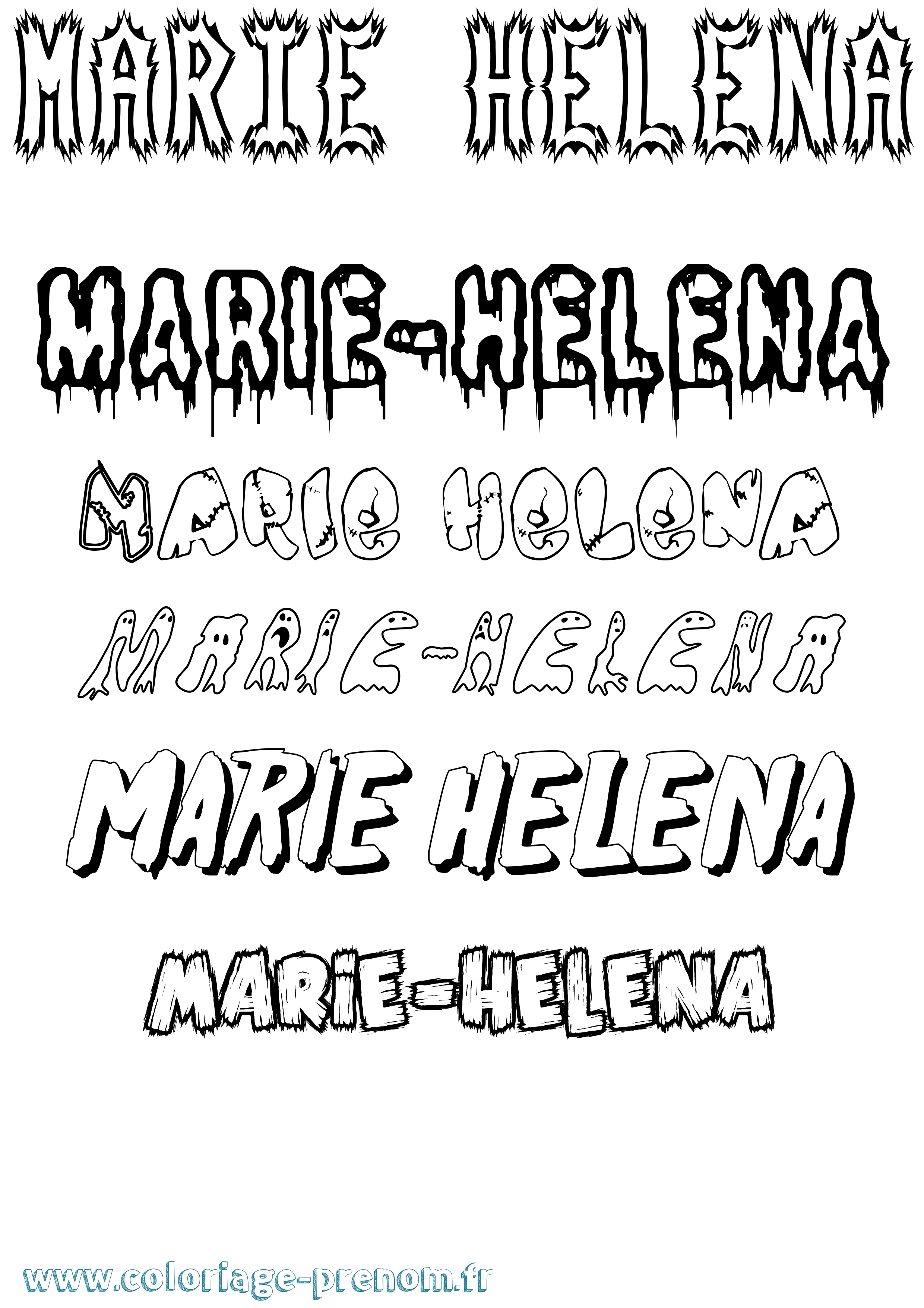 Coloriage Marie-Helena Frisson Coloriage prénom Marie-Helena Frisson