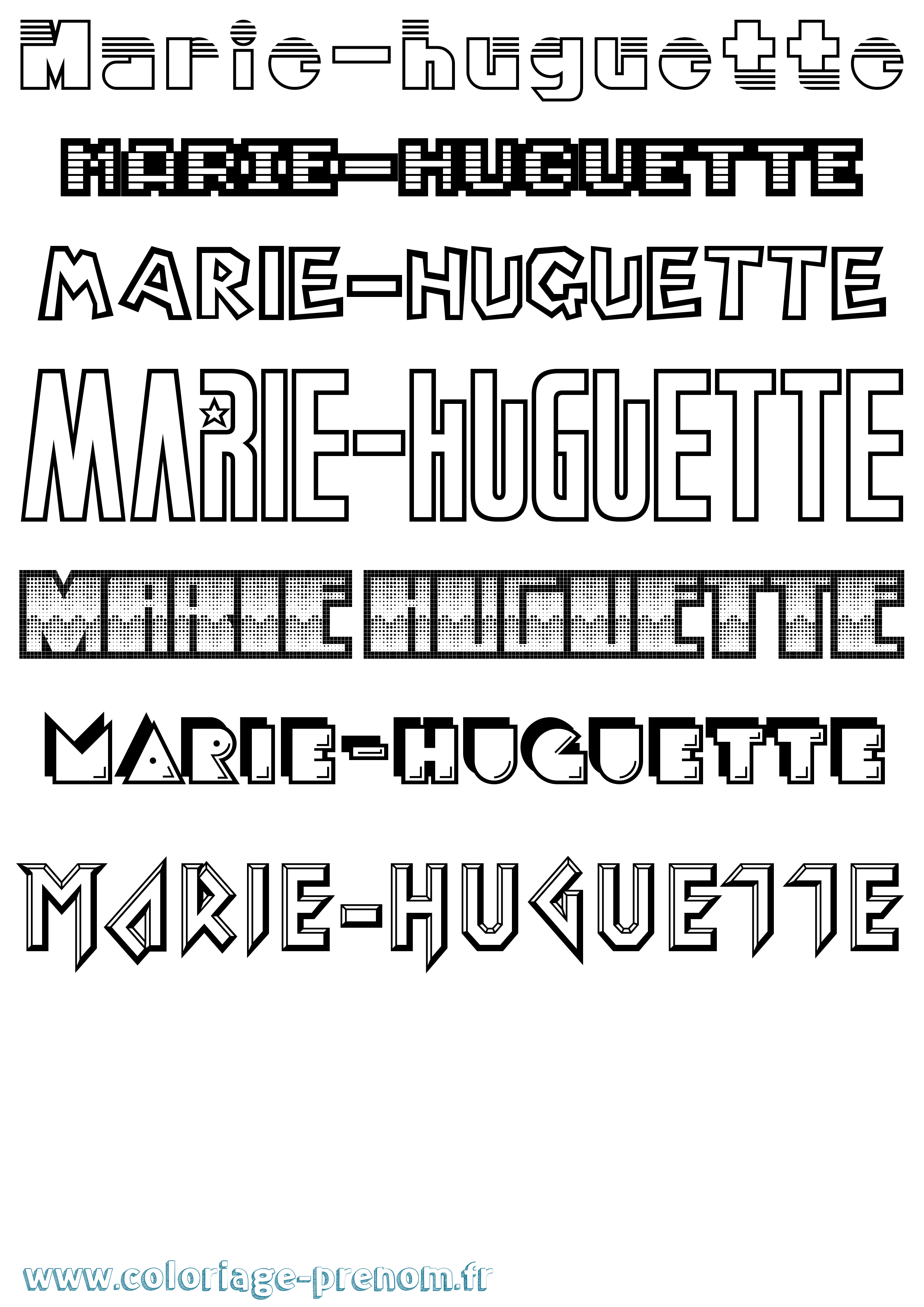Coloriage Marie-Huguette Jeux Vidéos Coloriage prénom Marie-Huguette Jeux Vidéos