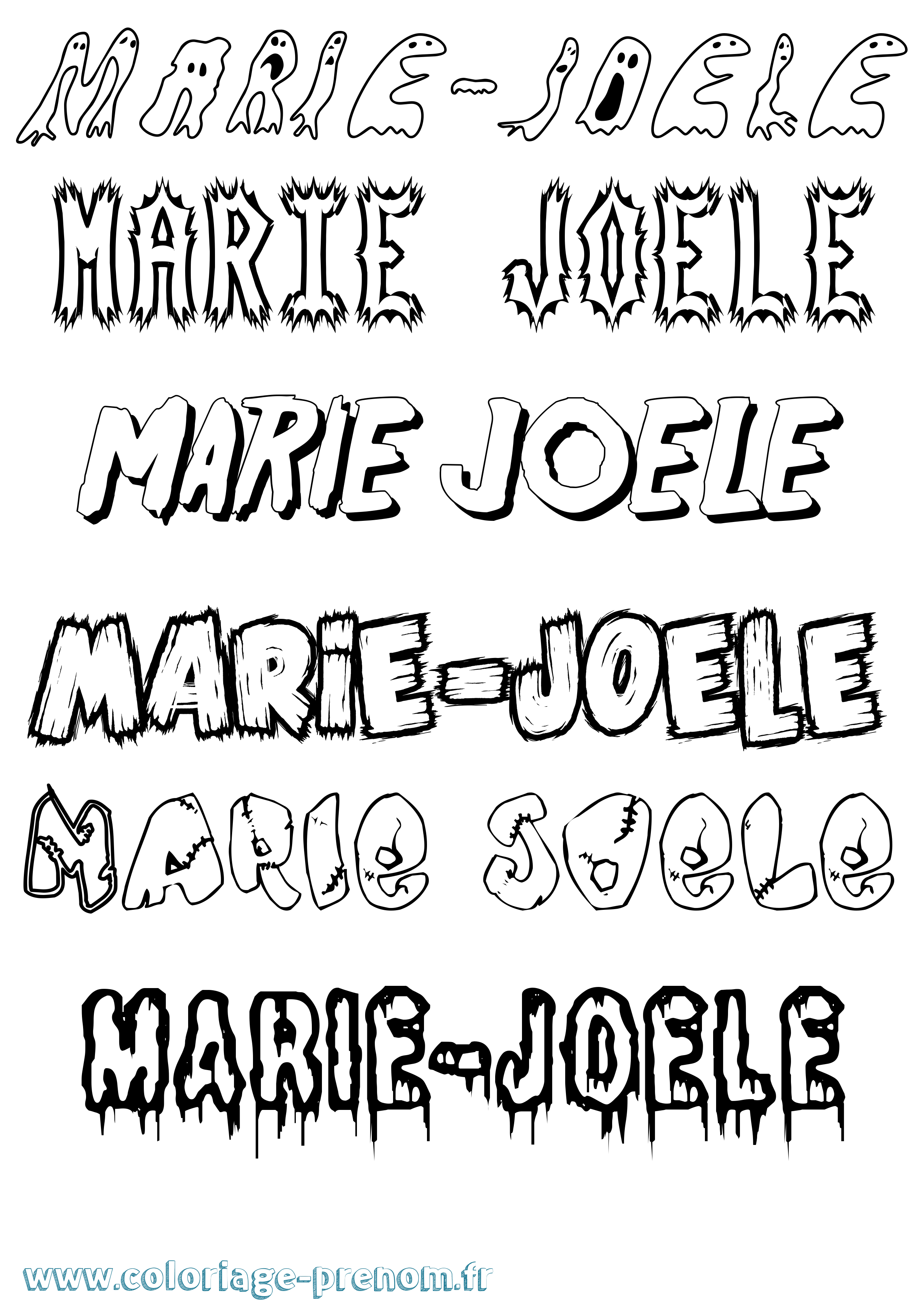 Coloriage Marie-Joele Frisson Coloriage prénom Marie-Joele Frisson