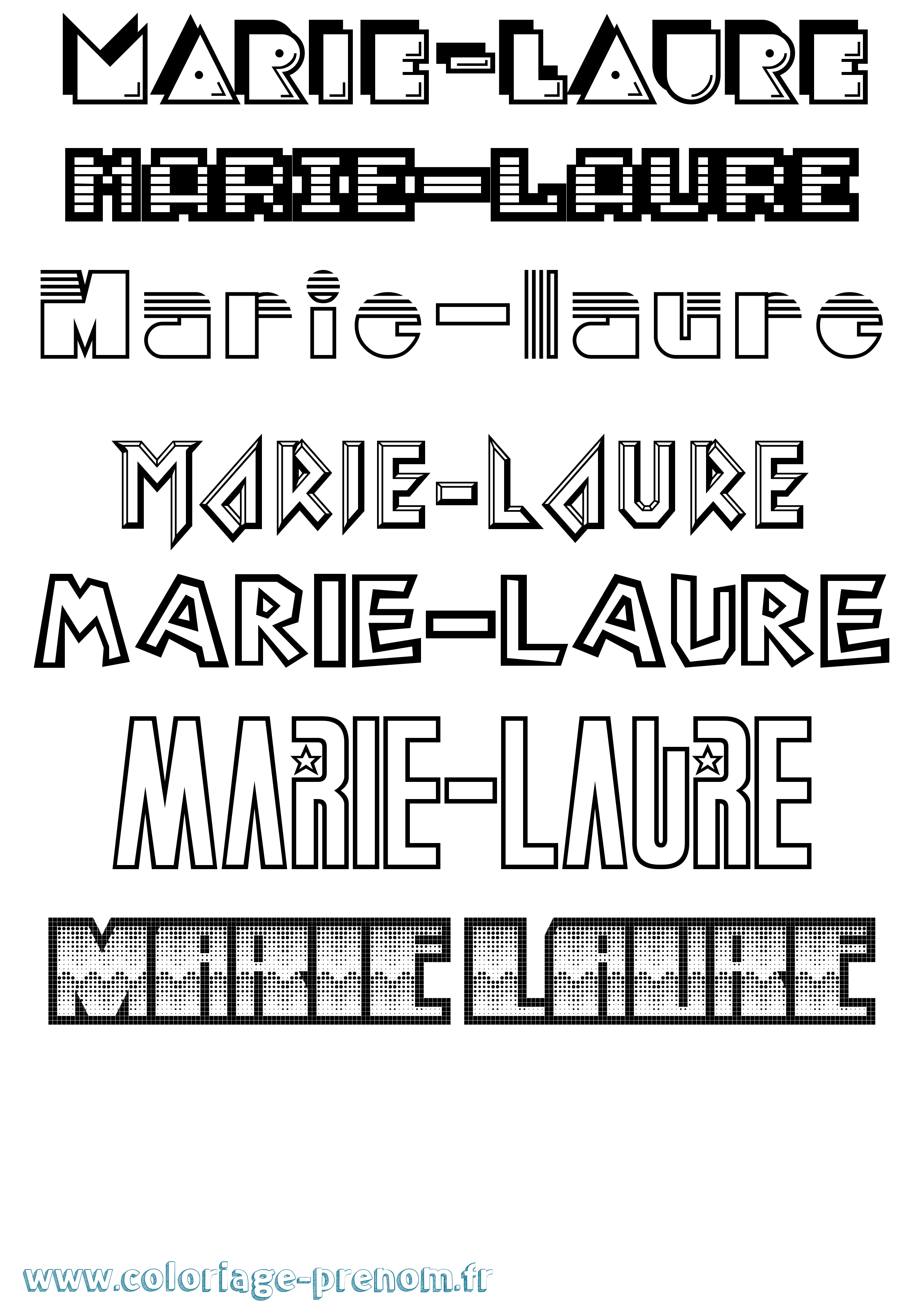 Coloriage Marie-Laure Jeux Vidéos Coloriage prénom Marie-Laure Jeux Vidéos