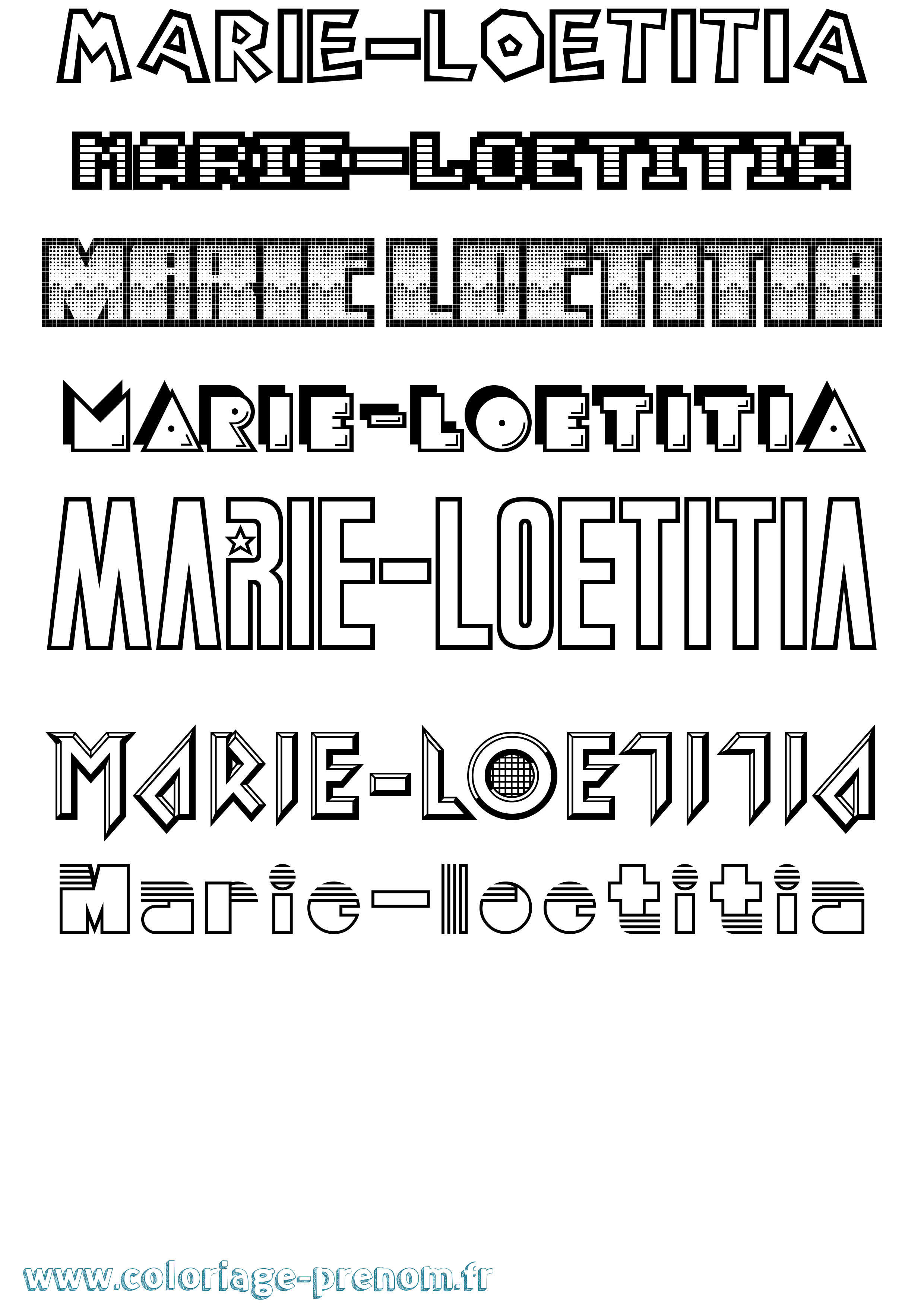 Coloriage Marie-Loetitia Jeux Vidéos Coloriage prénom Marie-Loetitia Jeux Vidéos