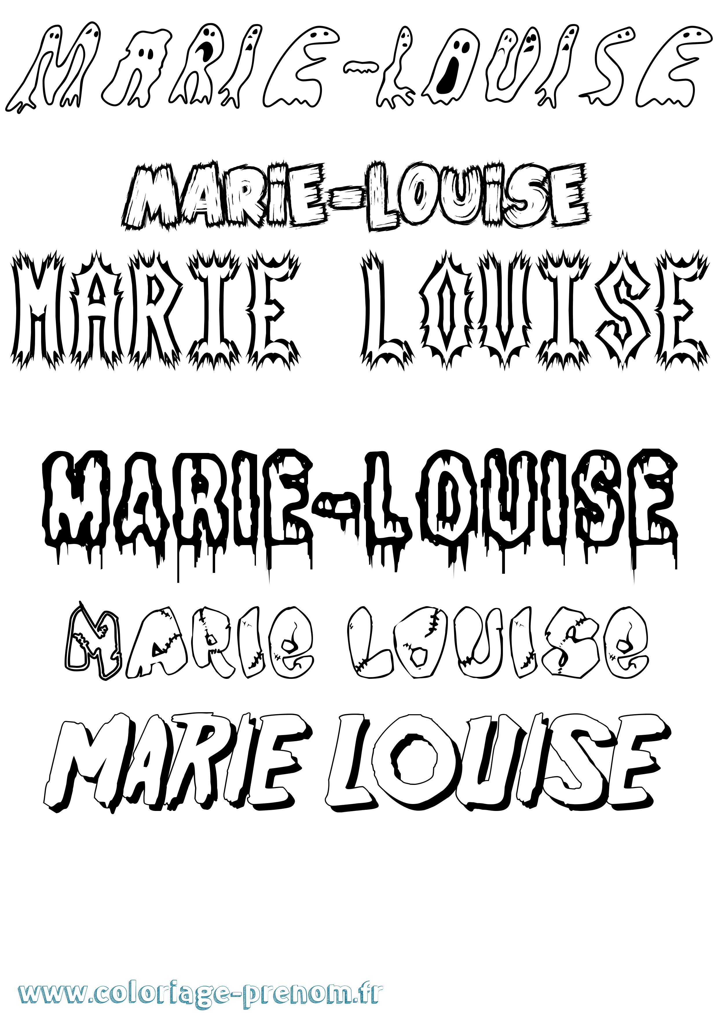 Coloriage Marie-Louise Frisson Coloriage prénom Marie-Louise Frisson