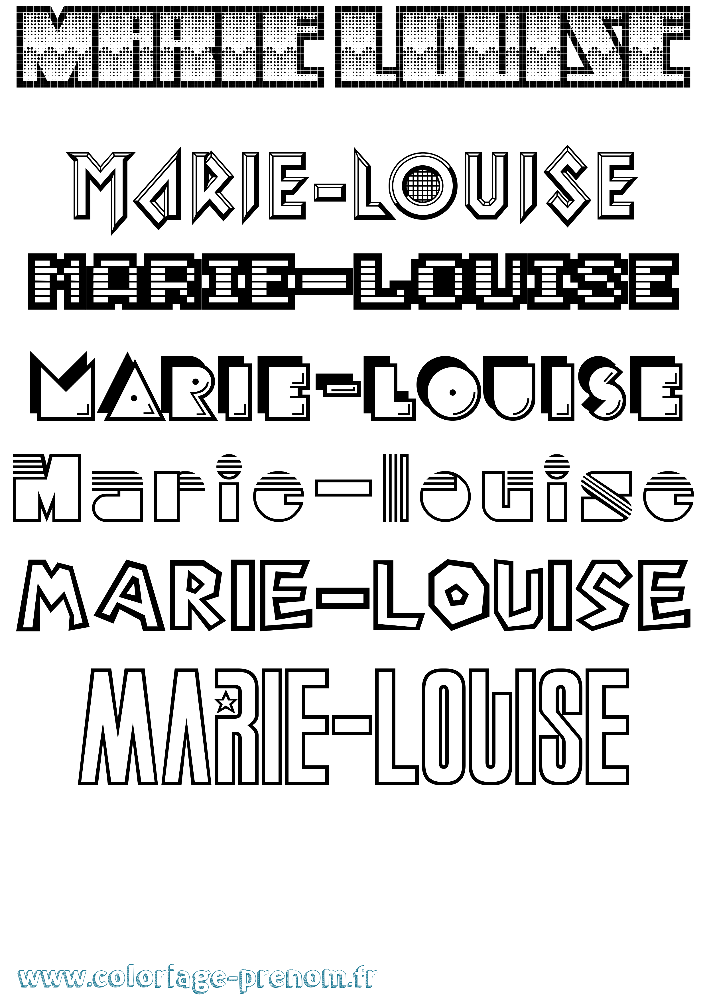 Coloriage Marie-Louise Jeux Vidéos Coloriage prénom Marie-Louise Jeux Vidéos