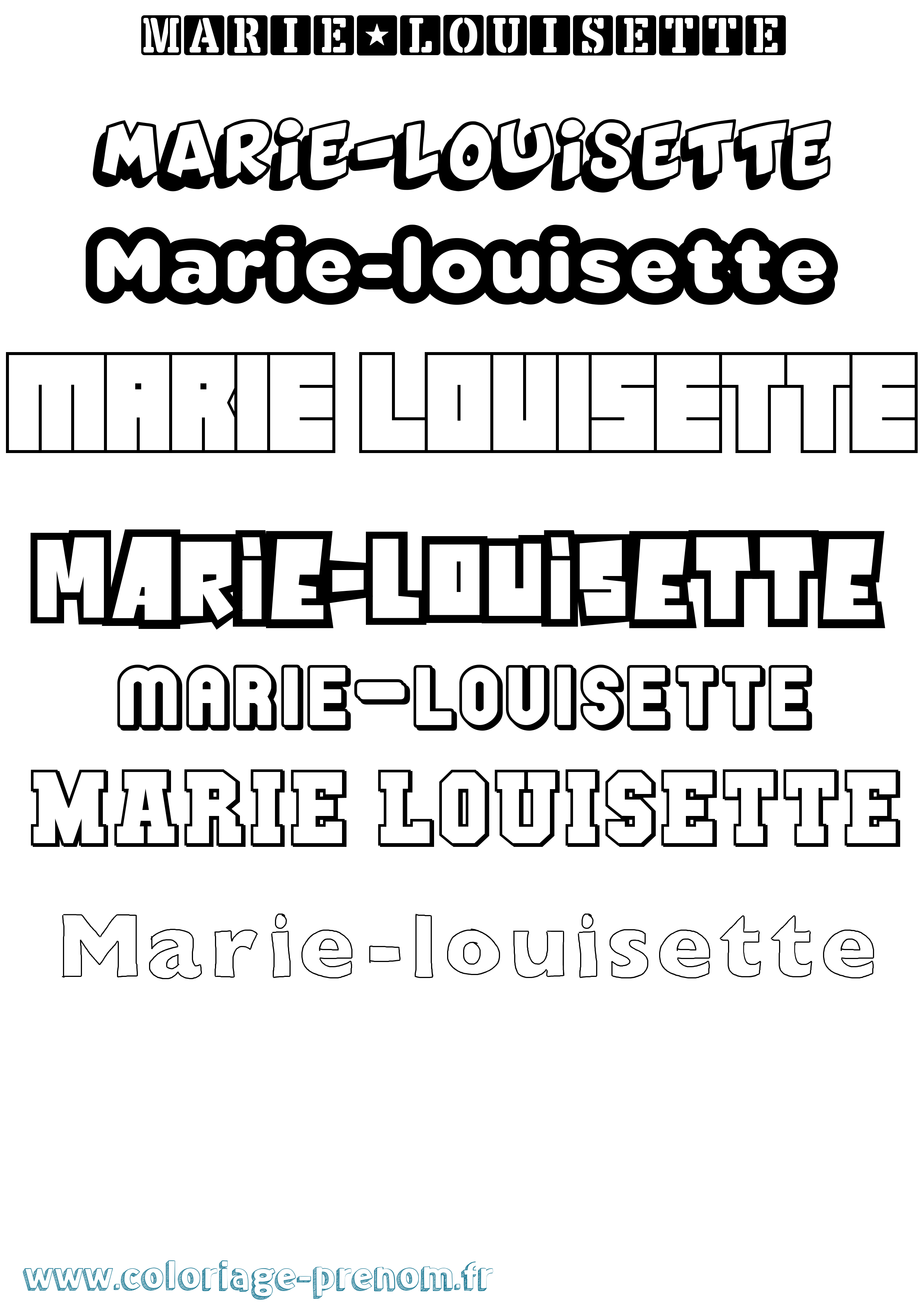 Coloriage Marie-Louisette Simple Coloriage prénom Marie-Louisette Simple