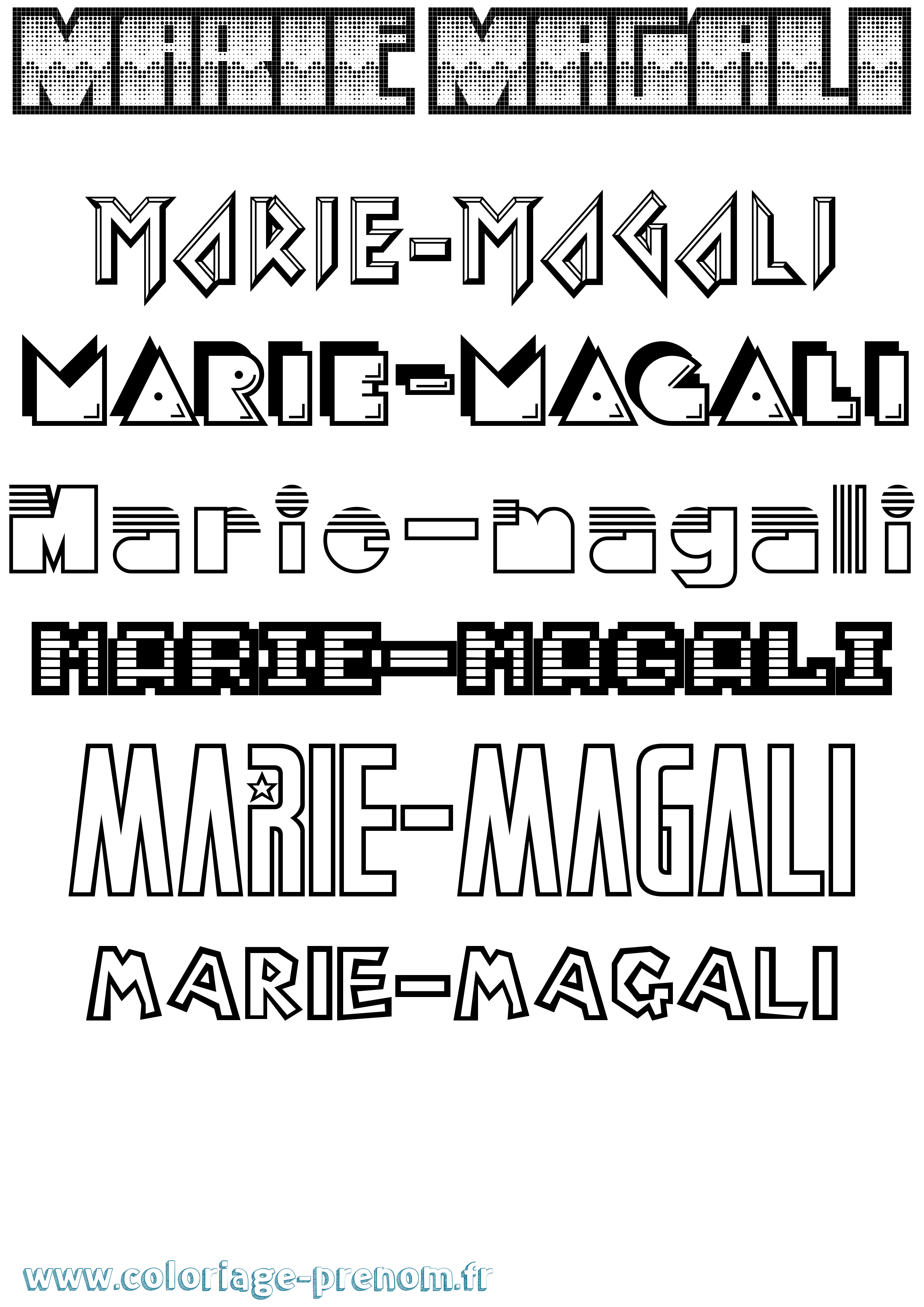 Coloriage Marie-Magali Jeux Vidéos Coloriage prénom Marie-Magali Jeux Vidéos