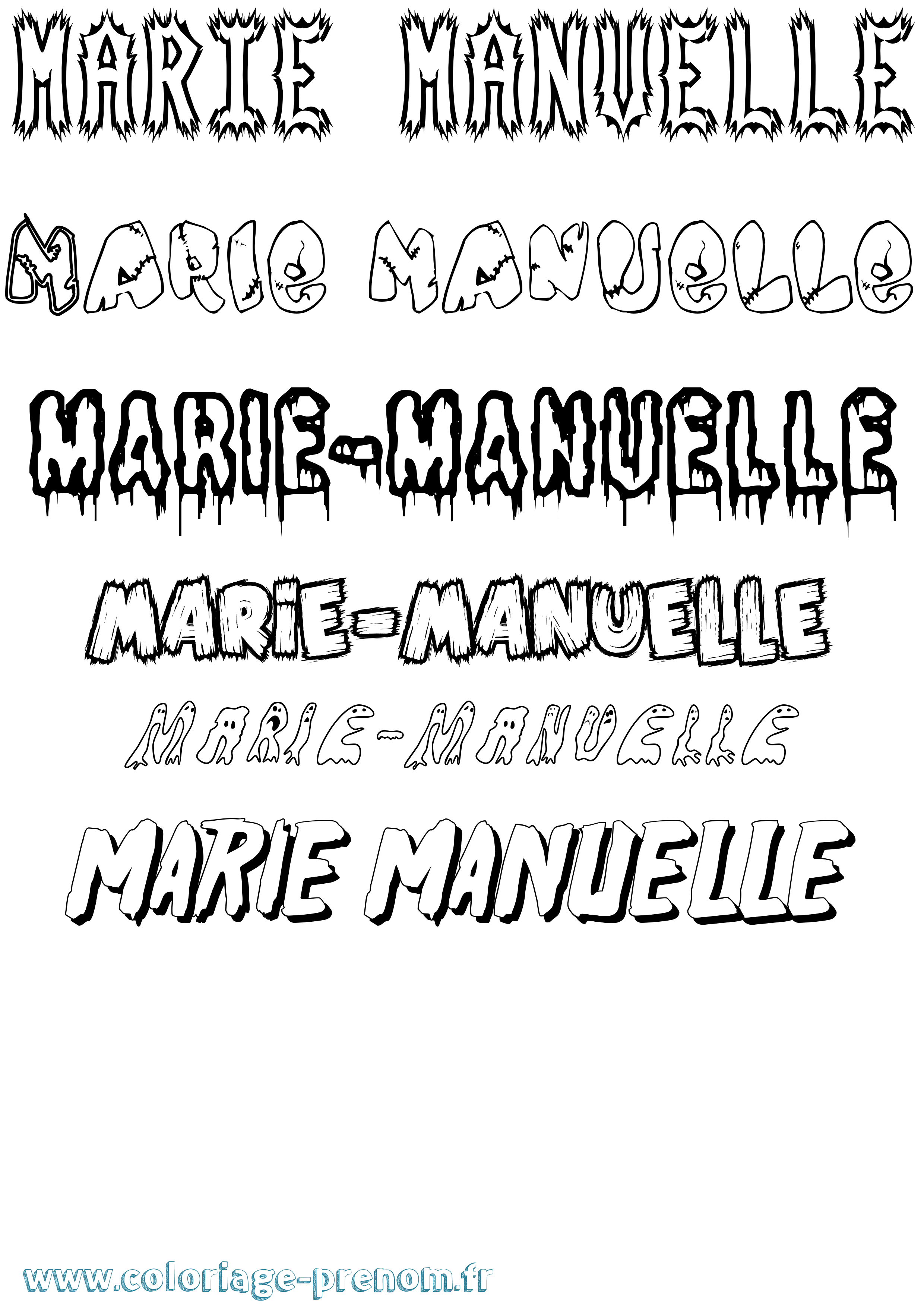 Coloriage Marie-Manuelle Frisson Coloriage prénom Marie-Manuelle Frisson