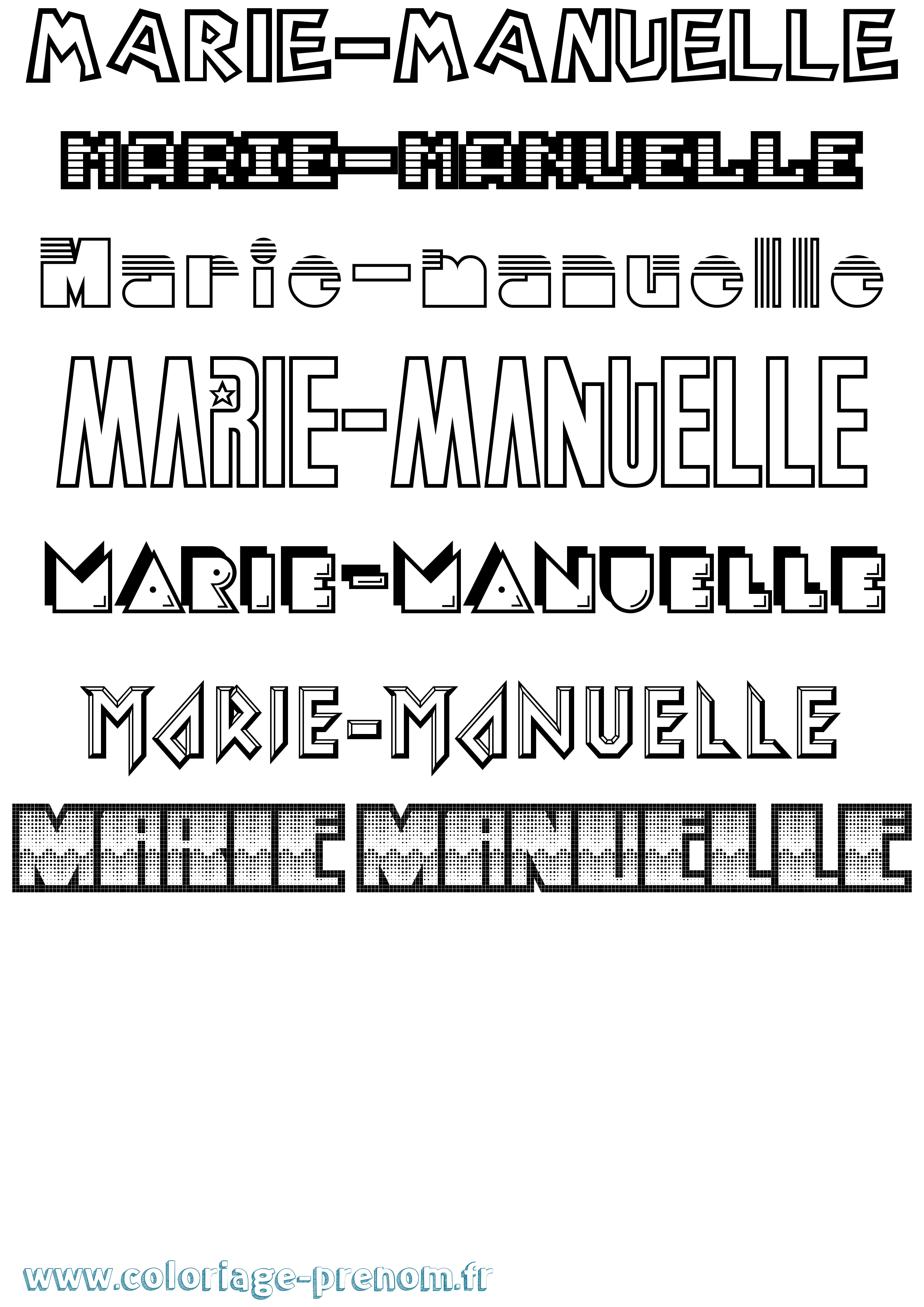 Coloriage Marie-Manuelle Jeux Vidéos Coloriage prénom Marie-Manuelle Jeux Vidéos