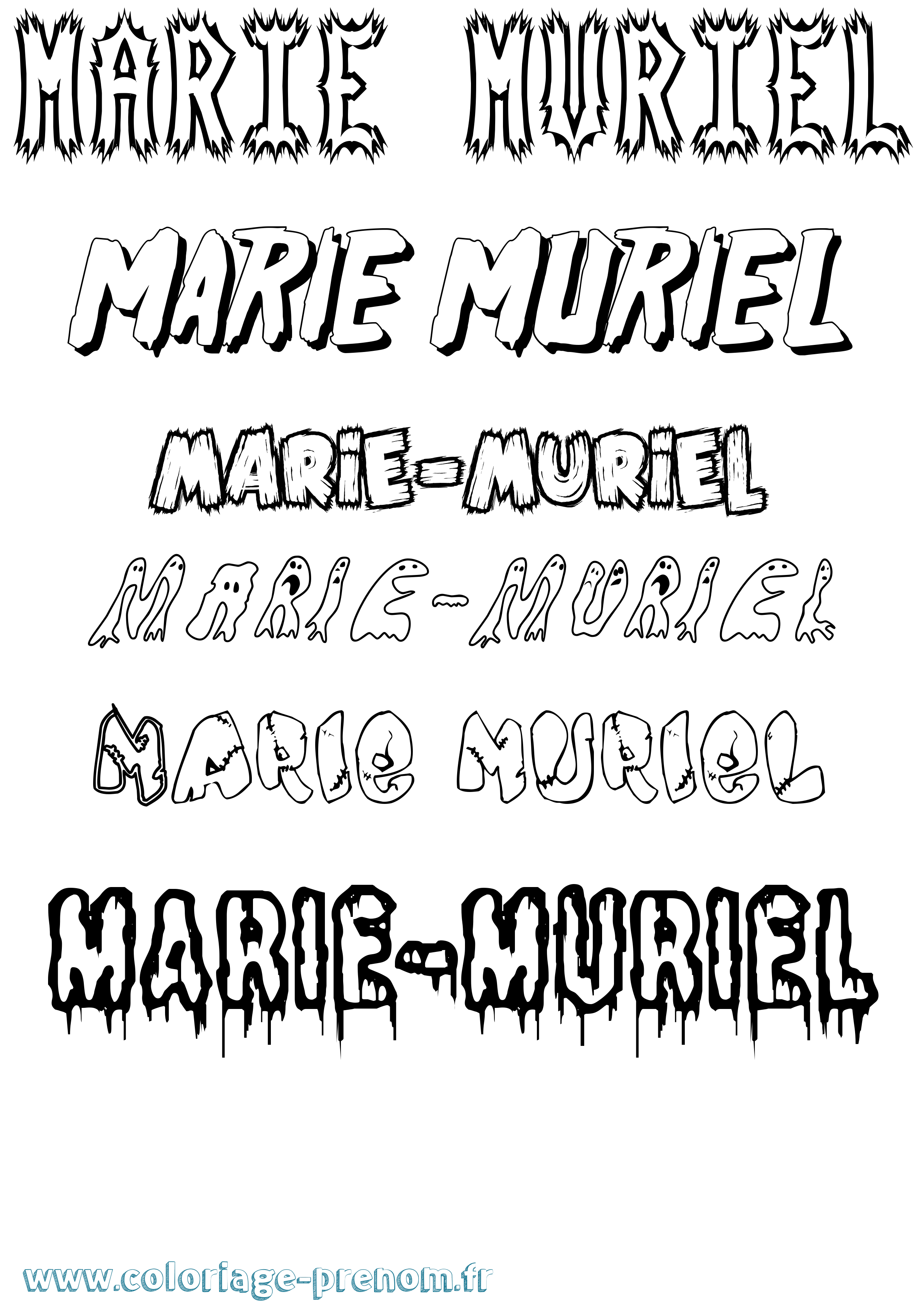 Coloriage Marie-Muriel Frisson Coloriage prénom Marie-Muriel Frisson