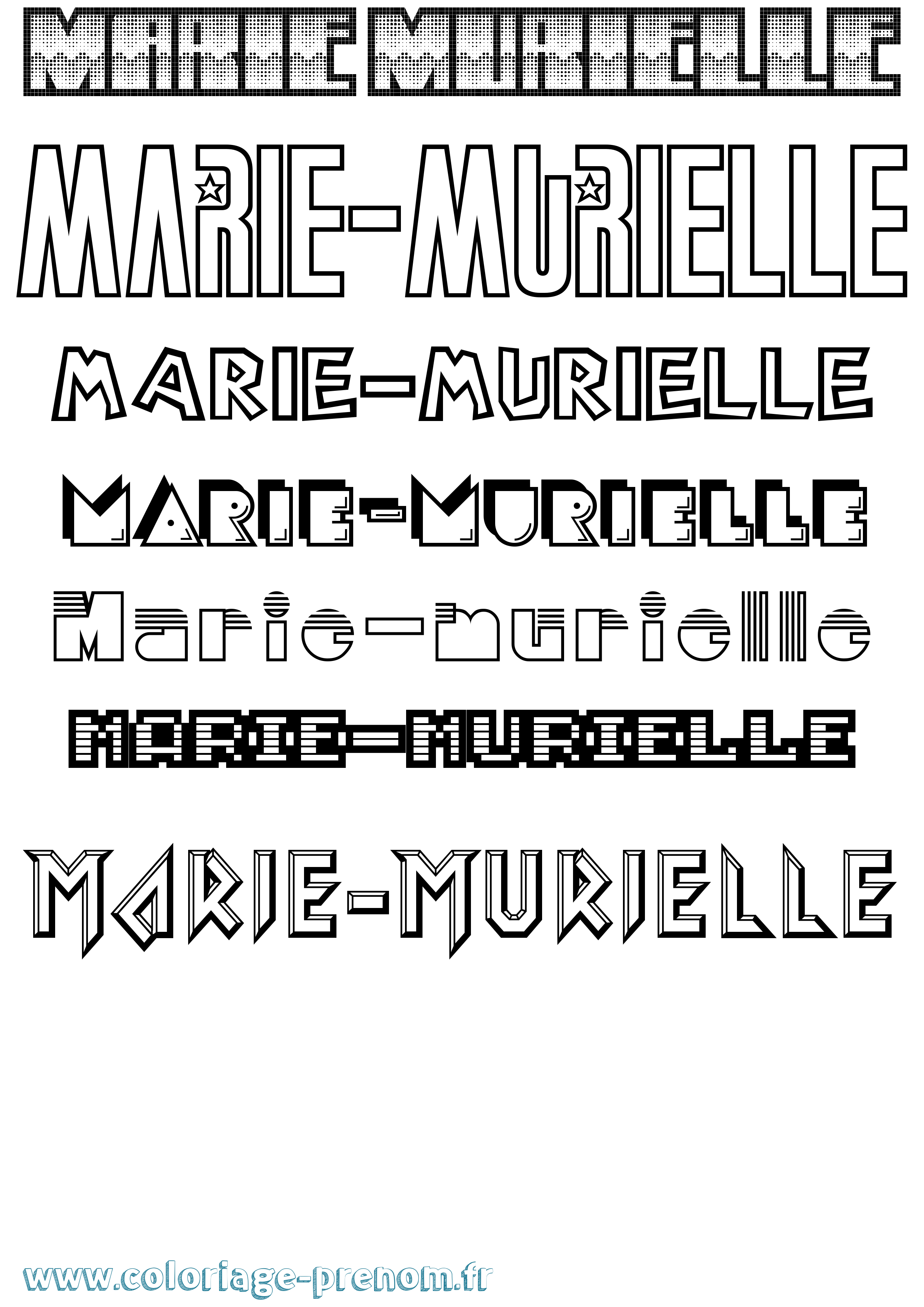 Coloriage Marie-Murielle Jeux Vidéos Coloriage prénom Marie-Murielle Jeux Vidéos