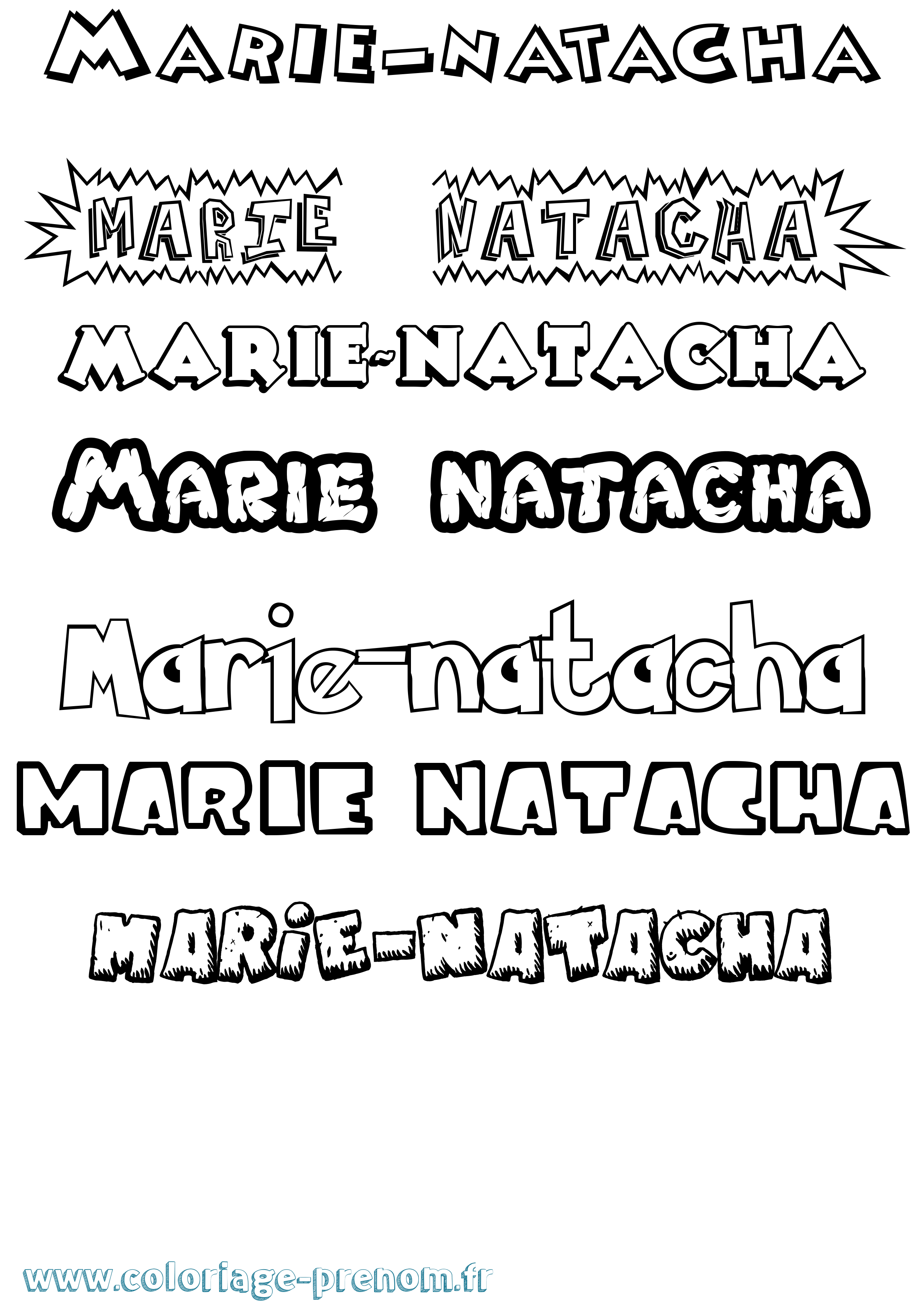 Coloriage Marie-Natacha Dessin Animé Coloriage prénom Marie-Natacha Dessin Animé