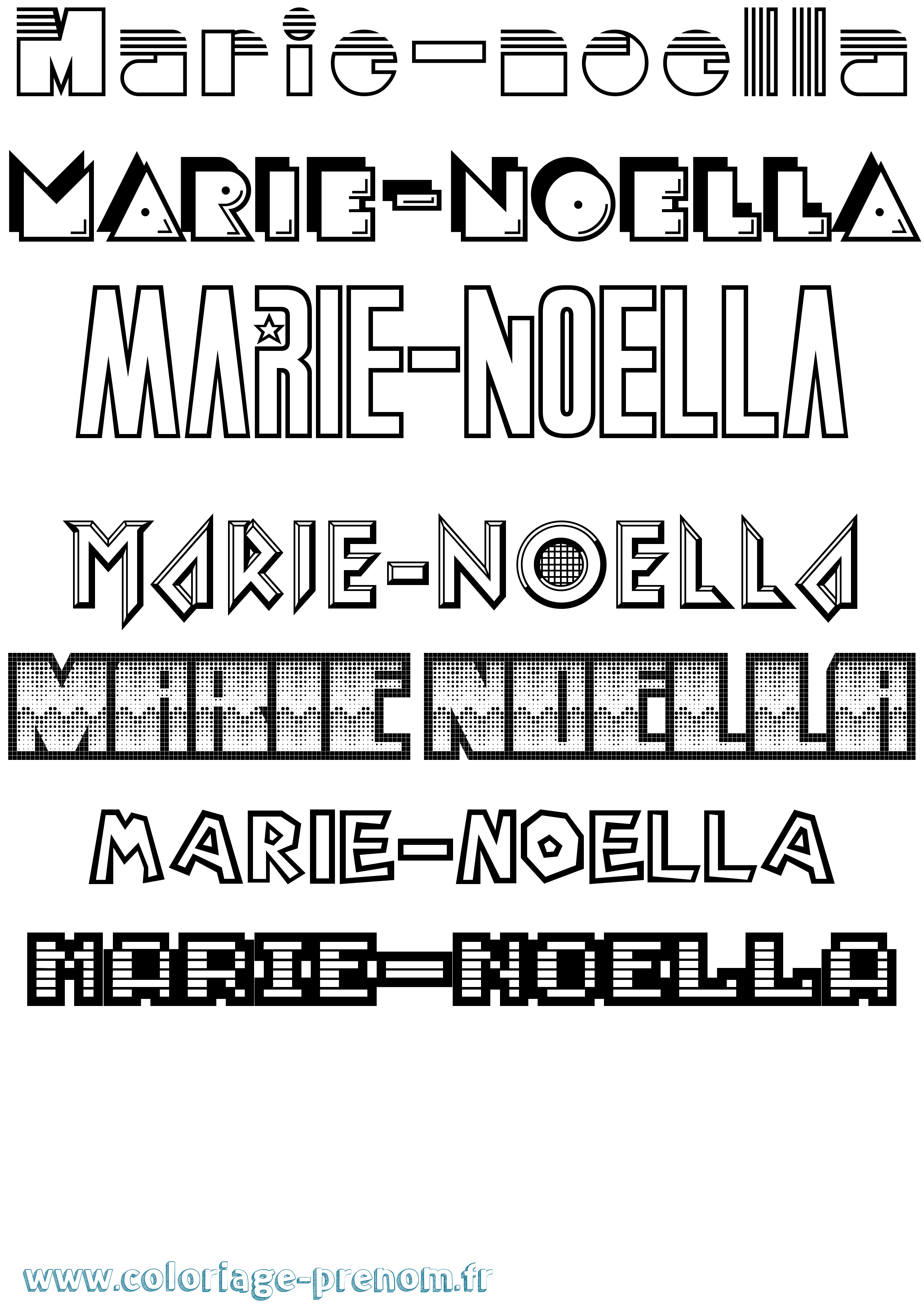 Coloriage Marie-Noella Jeux Vidéos Coloriage prénom Marie-Noella Jeux Vidéos