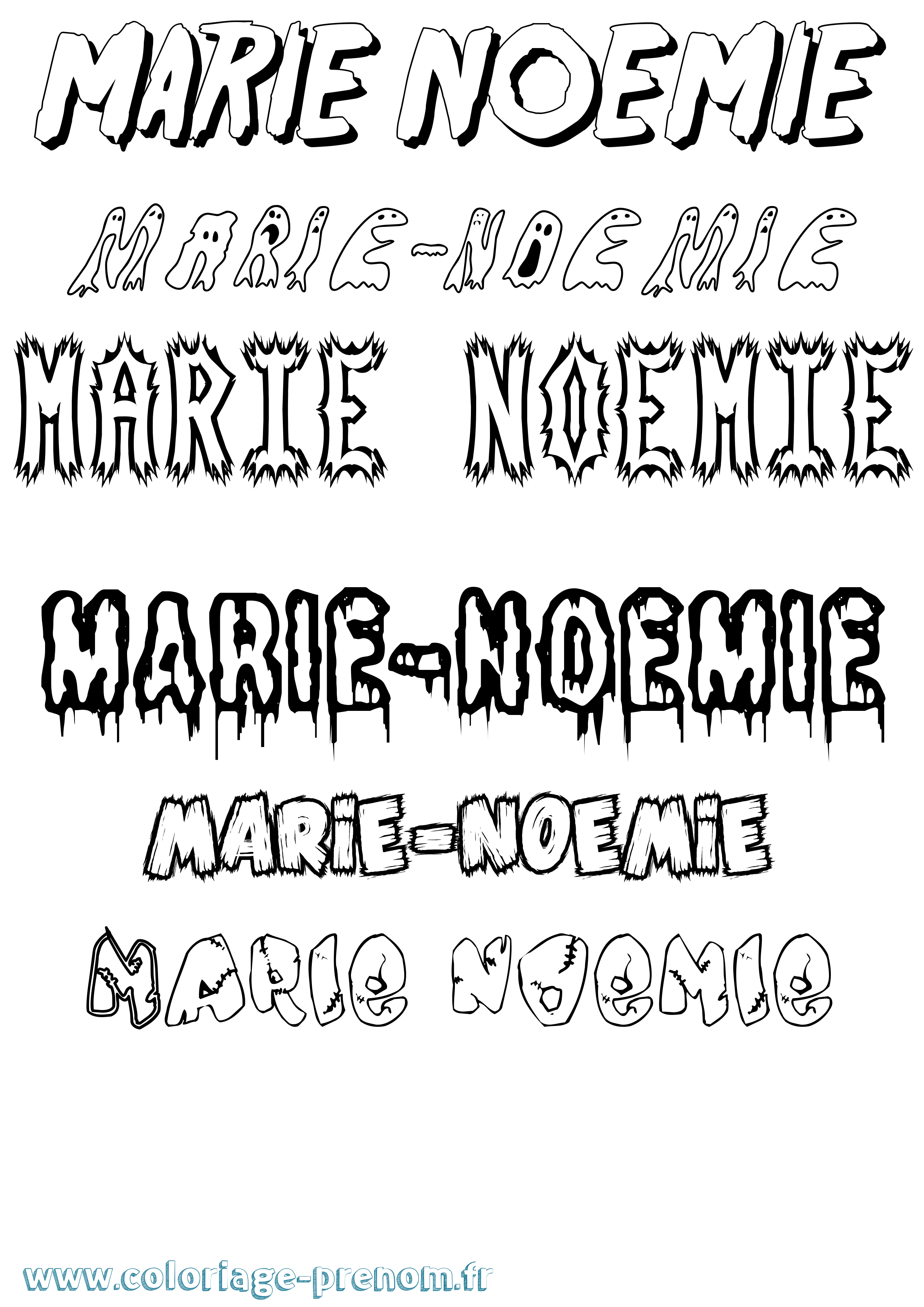 Coloriage Marie-Noemie Frisson Coloriage prénom Marie-Noemie Frisson