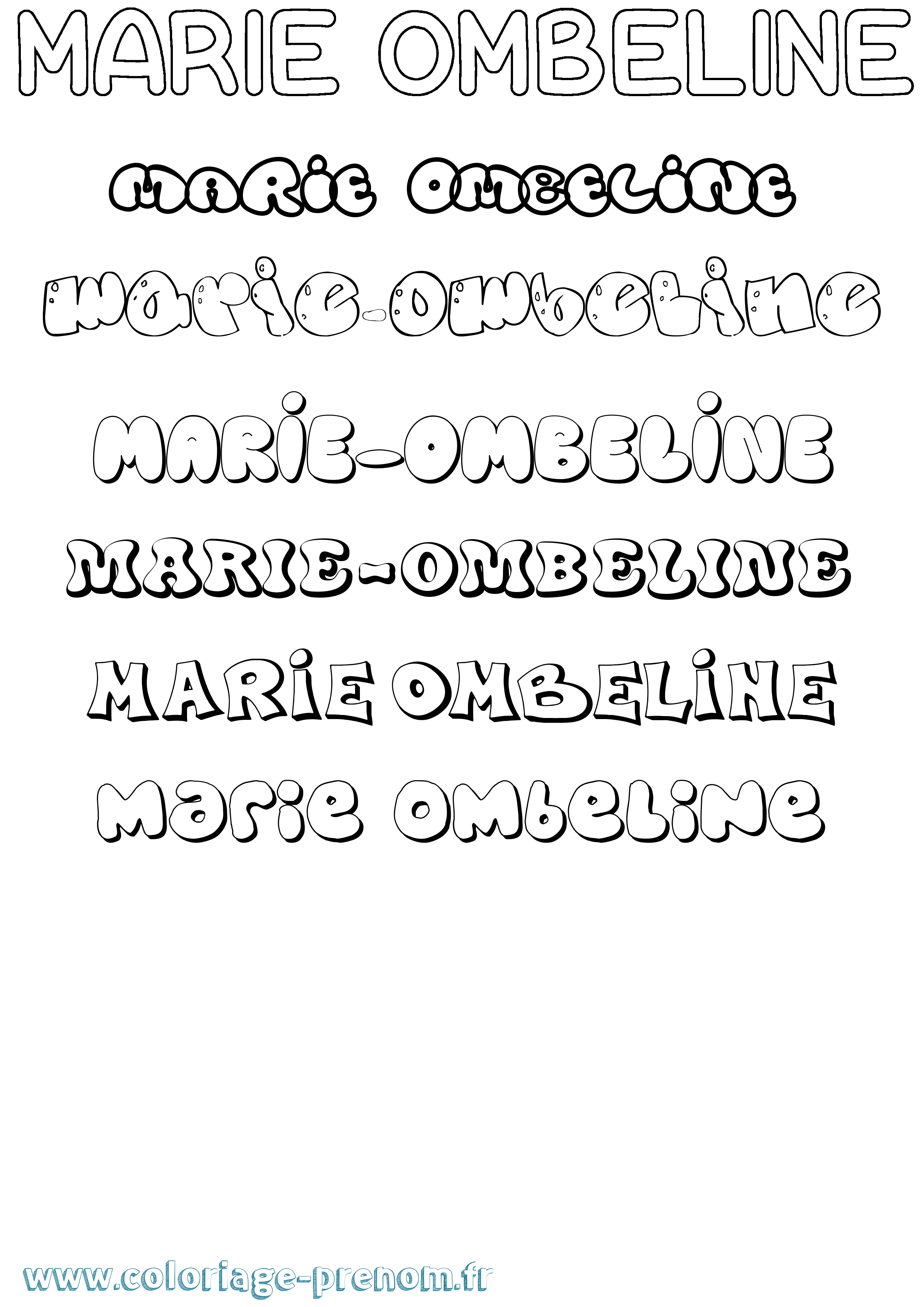 Coloriage Marie-Ombeline Bubble Coloriage prénom Marie-Ombeline Bubble