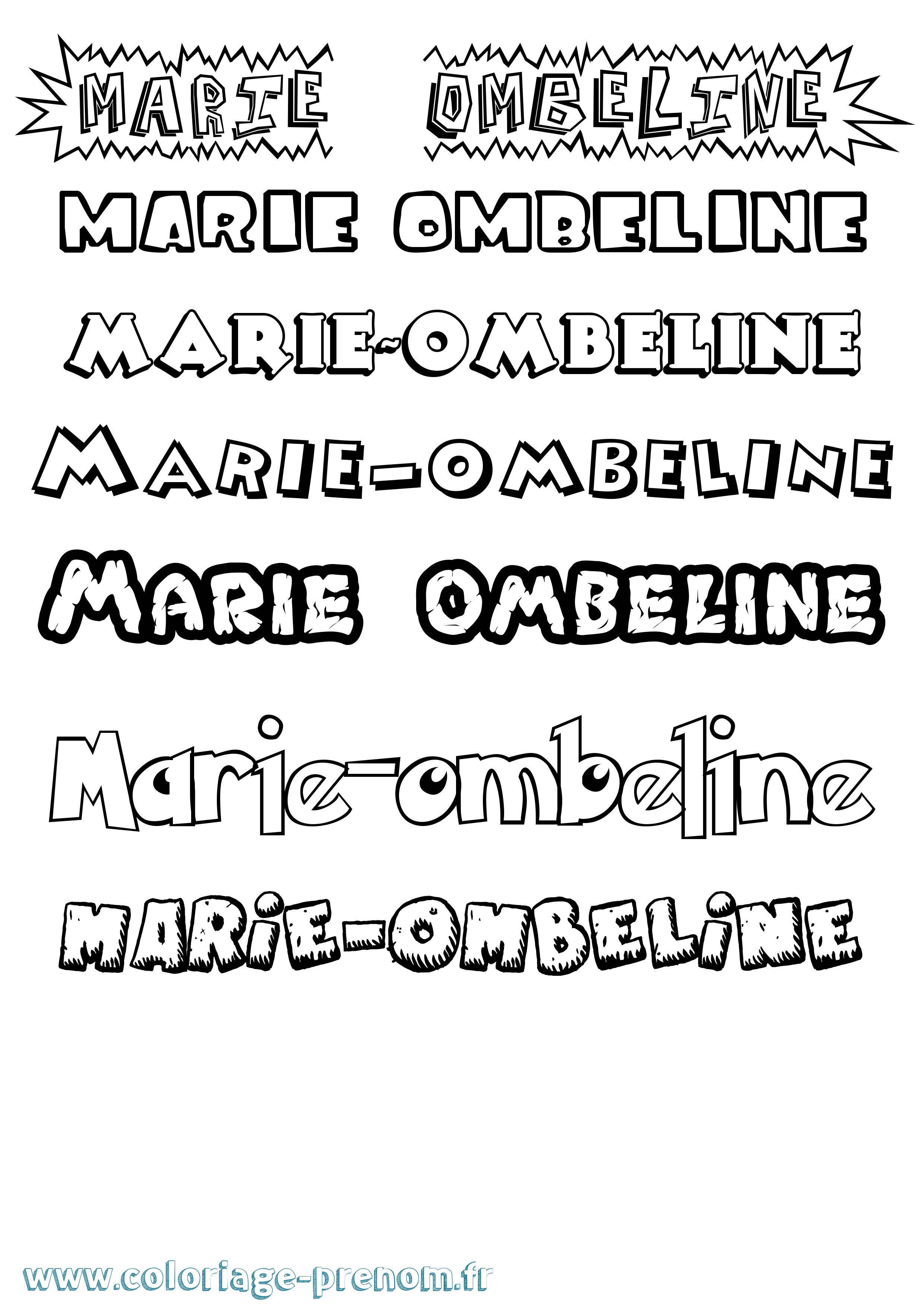 Coloriage Marie-Ombeline Dessin Animé Coloriage prénom Marie-Ombeline Dessin Animé