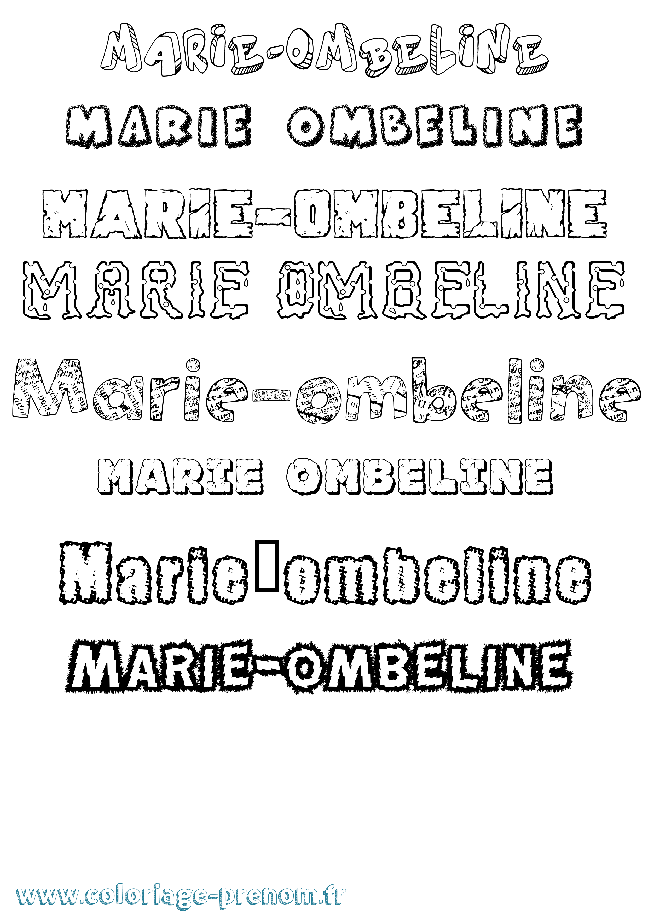Coloriage Marie-Ombeline Destructuré Coloriage prénom Marie-Ombeline Destructuré