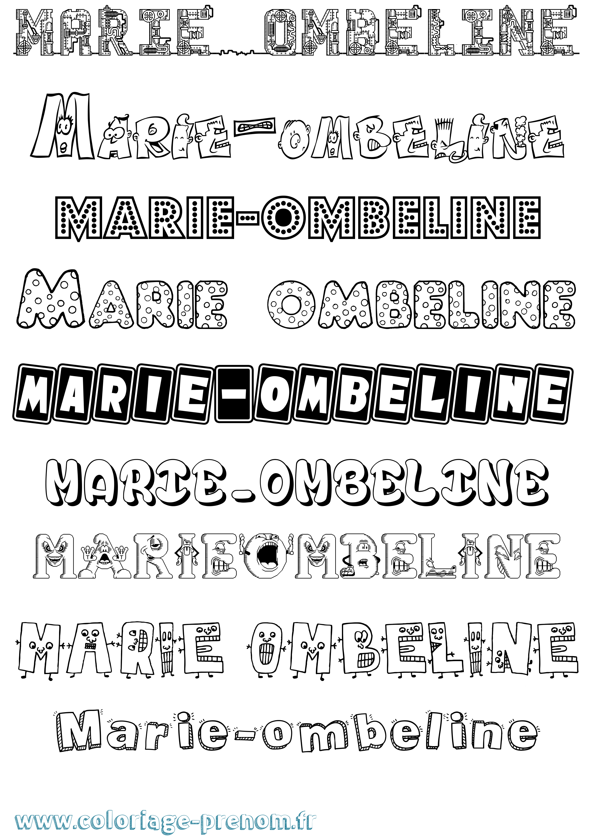 Coloriage Marie-Ombeline Fun Coloriage prénom Marie-Ombeline Fun