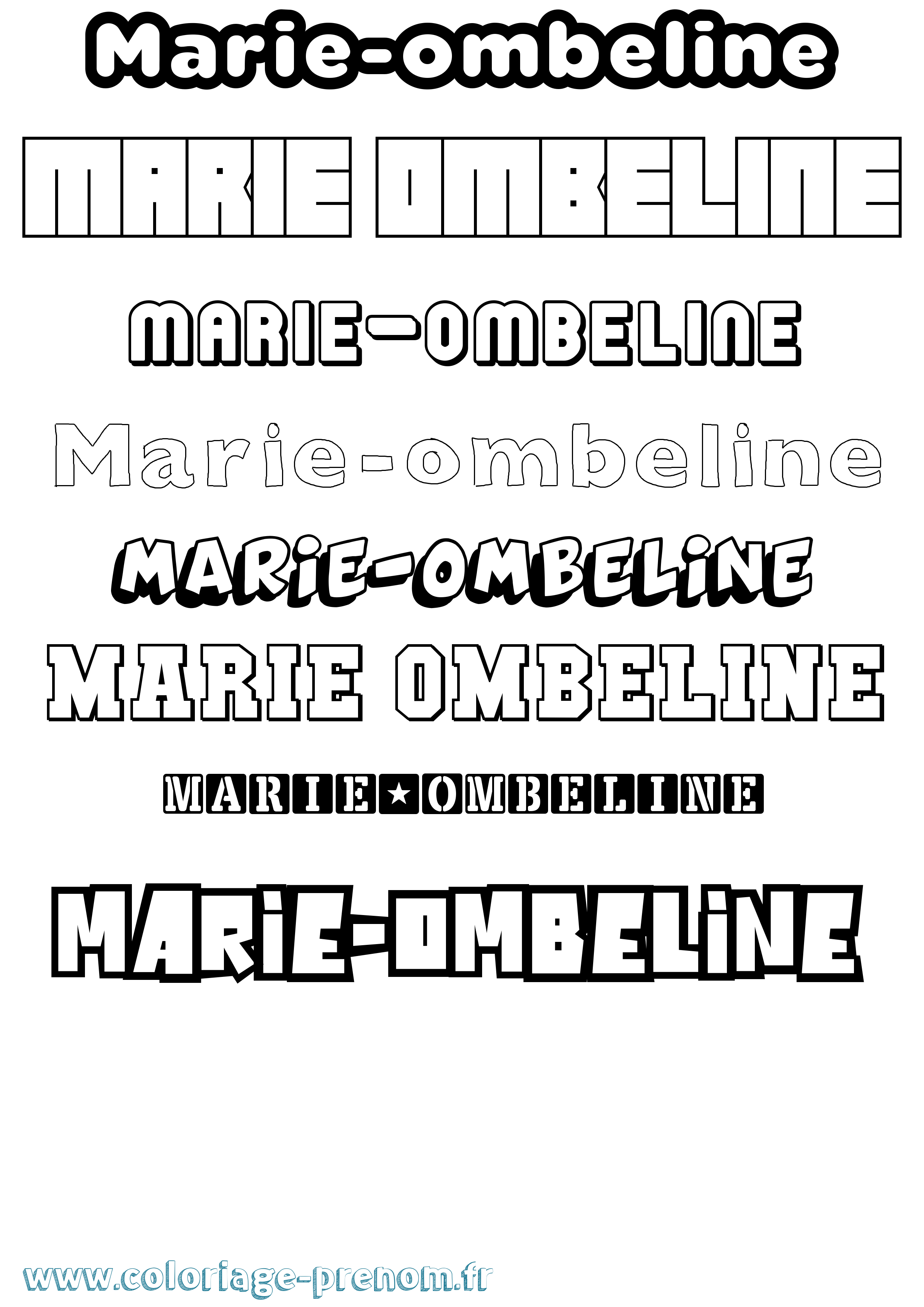 Coloriage Marie-Ombeline Simple Coloriage prénom Marie-Ombeline Simple