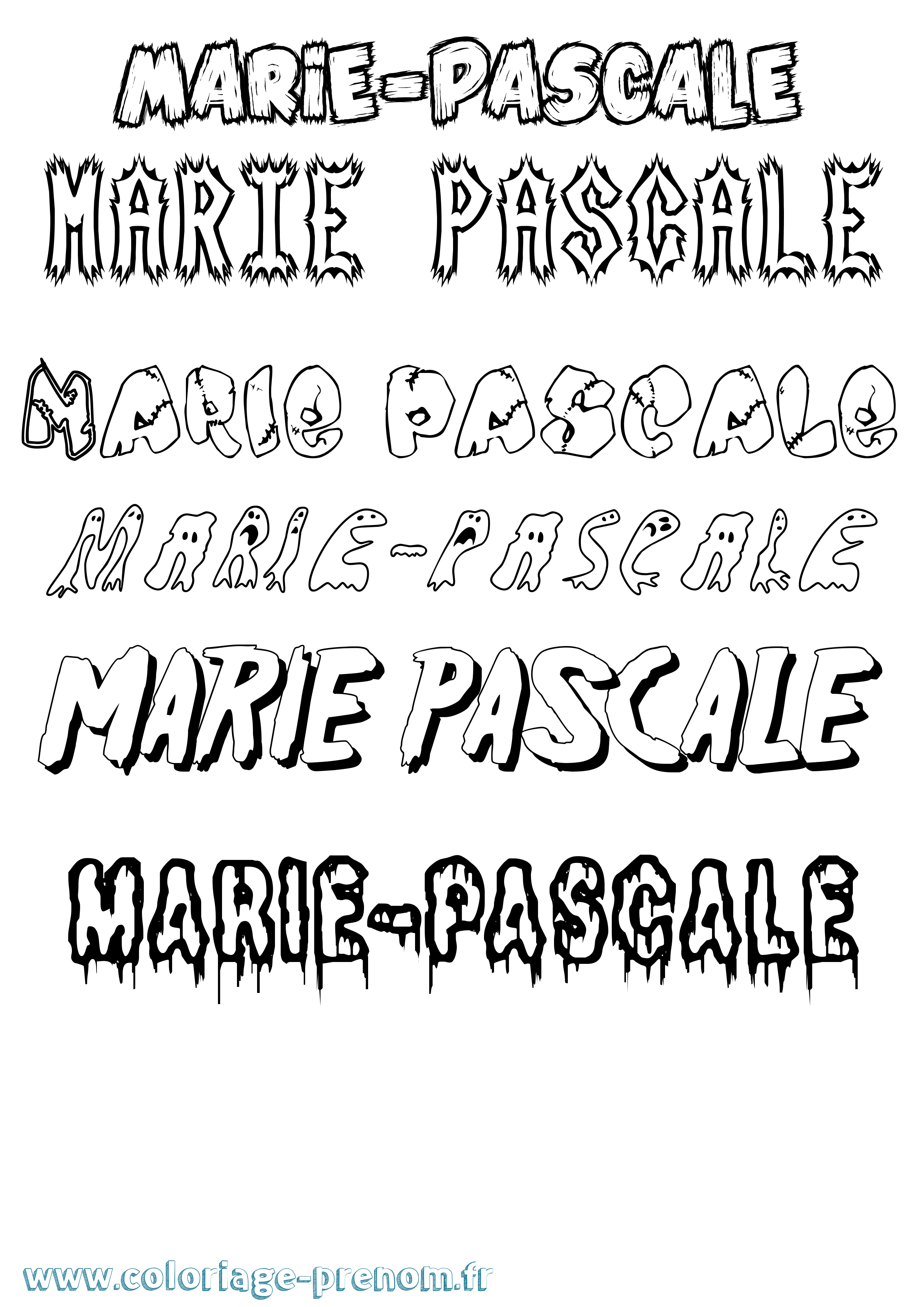 Coloriage Marie-Pascale Frisson Coloriage prénom Marie-Pascale Frisson