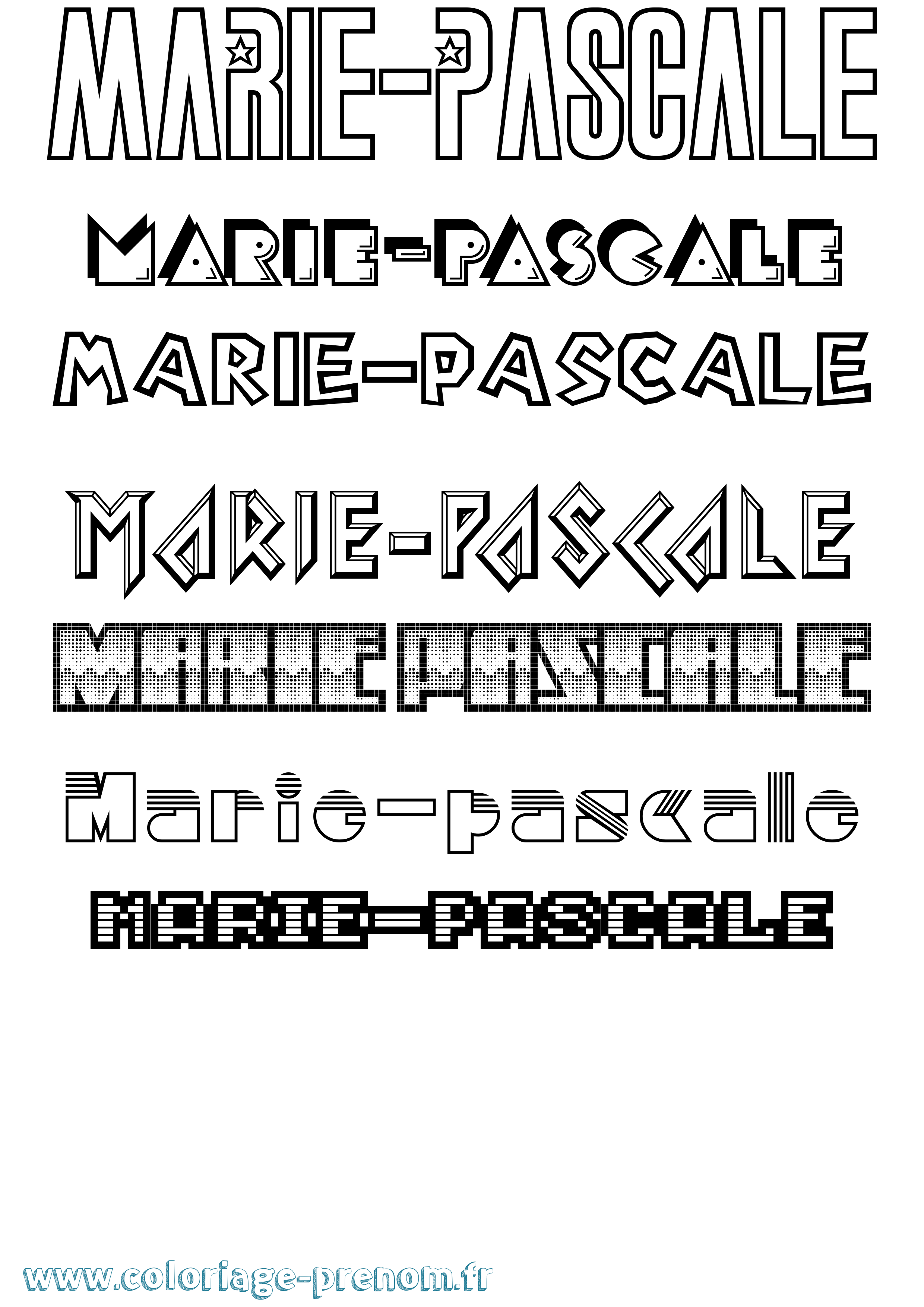 Coloriage Marie-Pascale Jeux Vidéos Coloriage prénom Marie-Pascale Jeux Vidéos