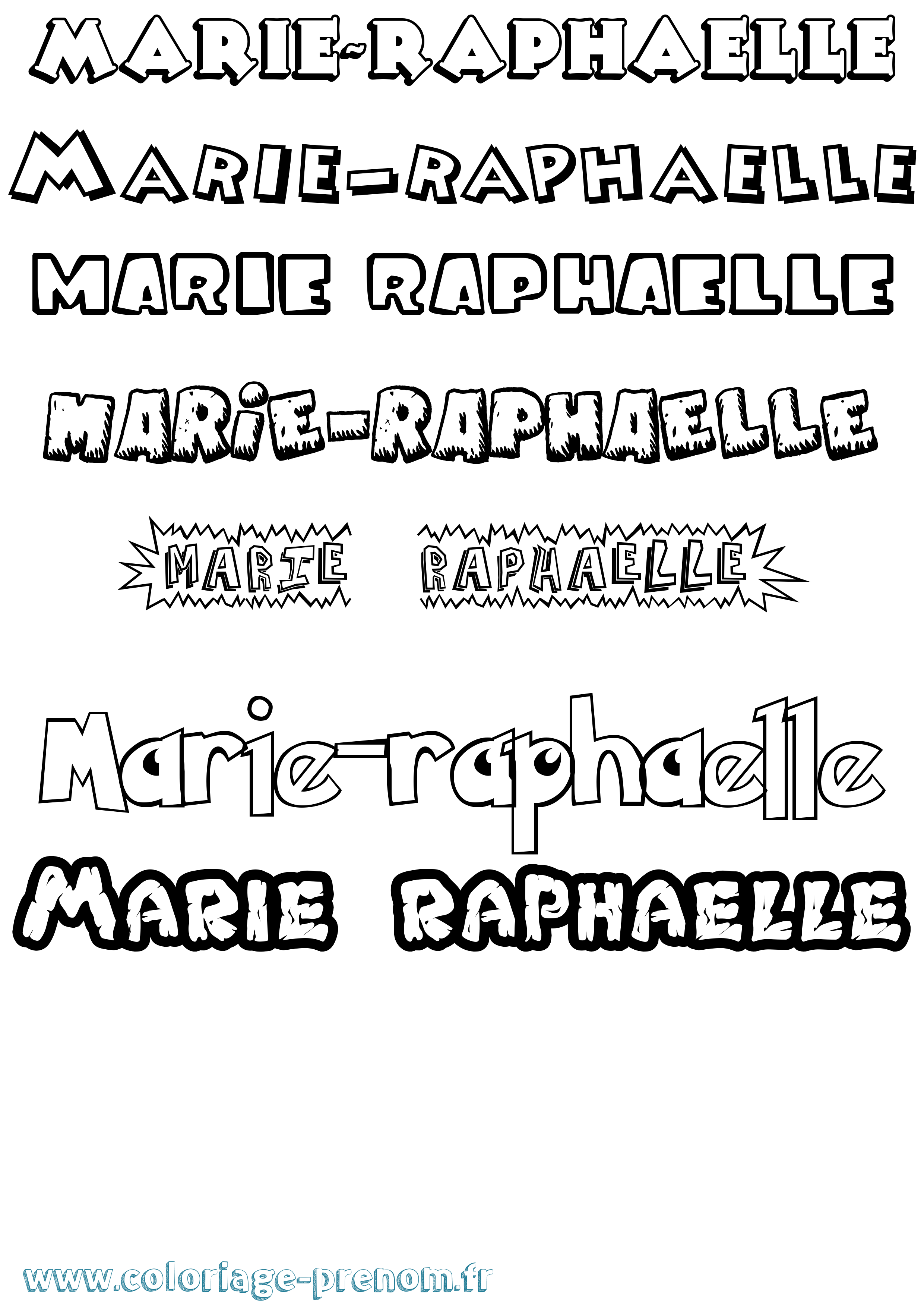 Coloriage Marie-Raphaelle Dessin Animé Coloriage prénom Marie-Raphaelle Dessin Animé