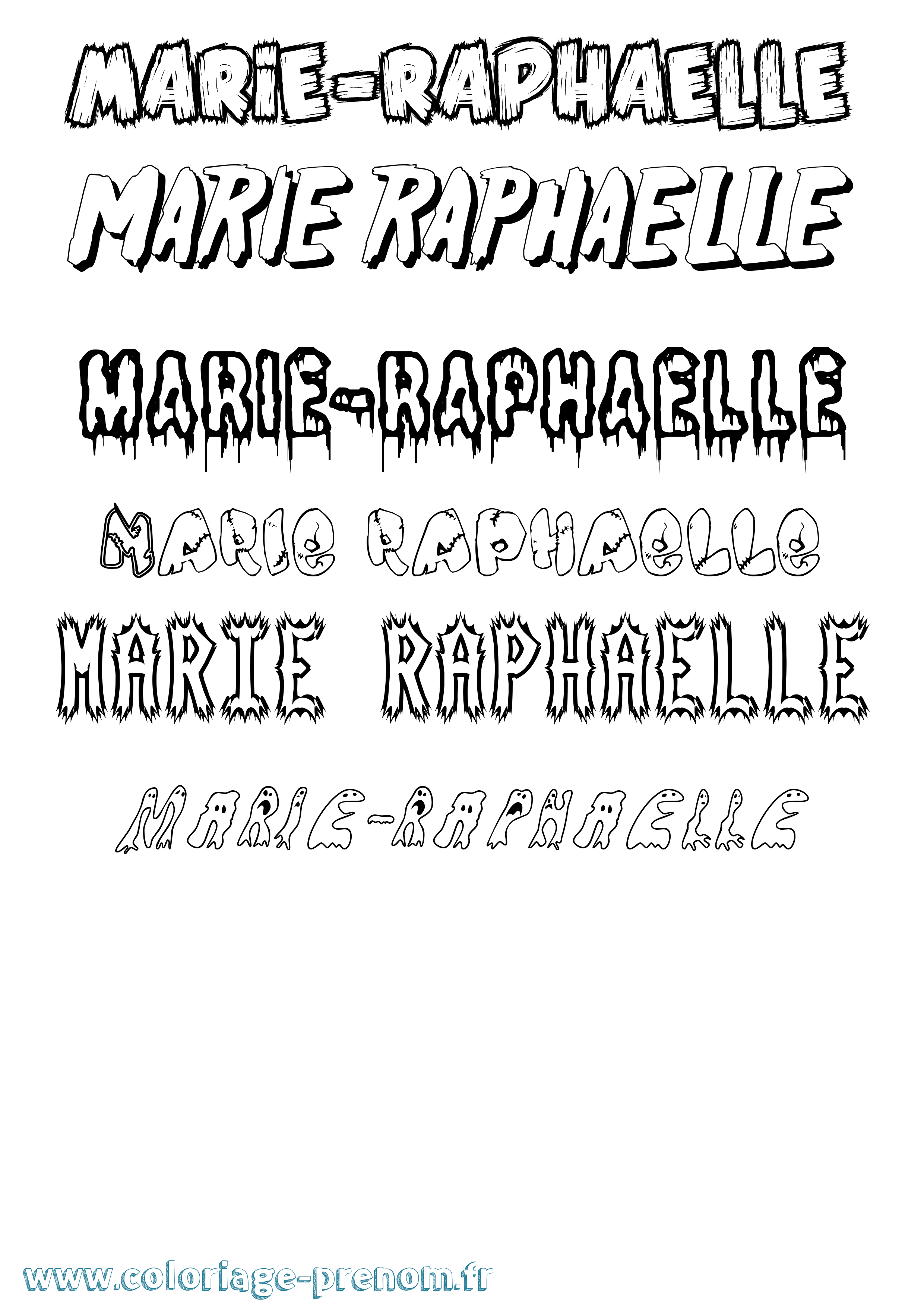 Coloriage Marie-Raphaelle Frisson Coloriage prénom Marie-Raphaelle Frisson