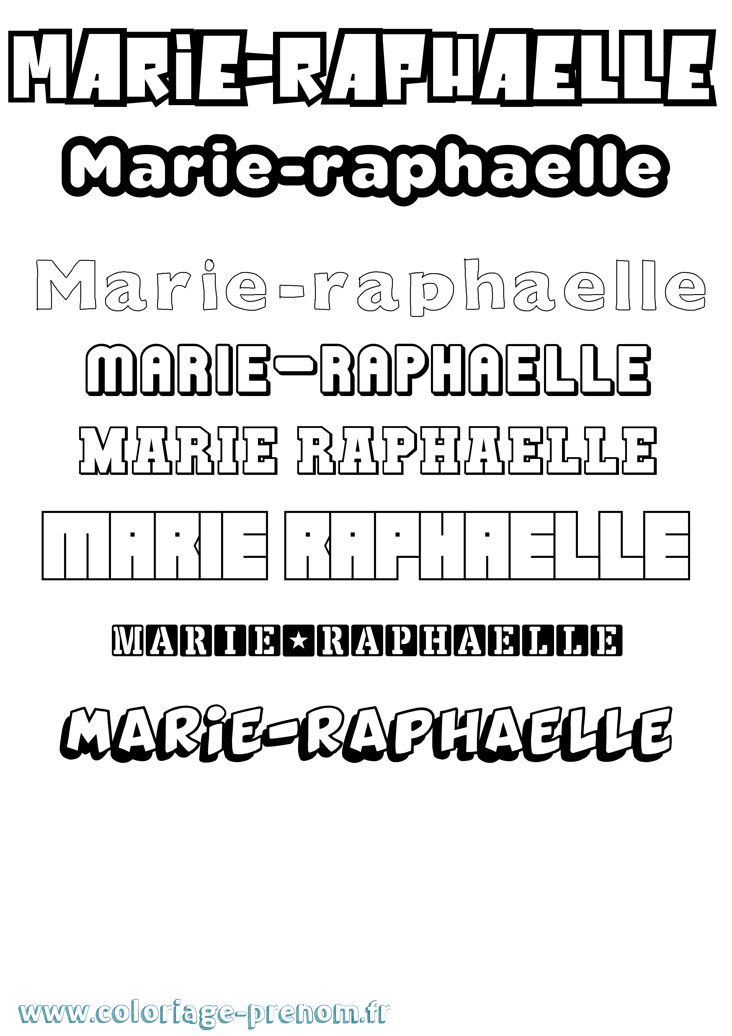 Coloriage Marie-Raphaelle Simple Coloriage prénom Marie-Raphaelle Simple