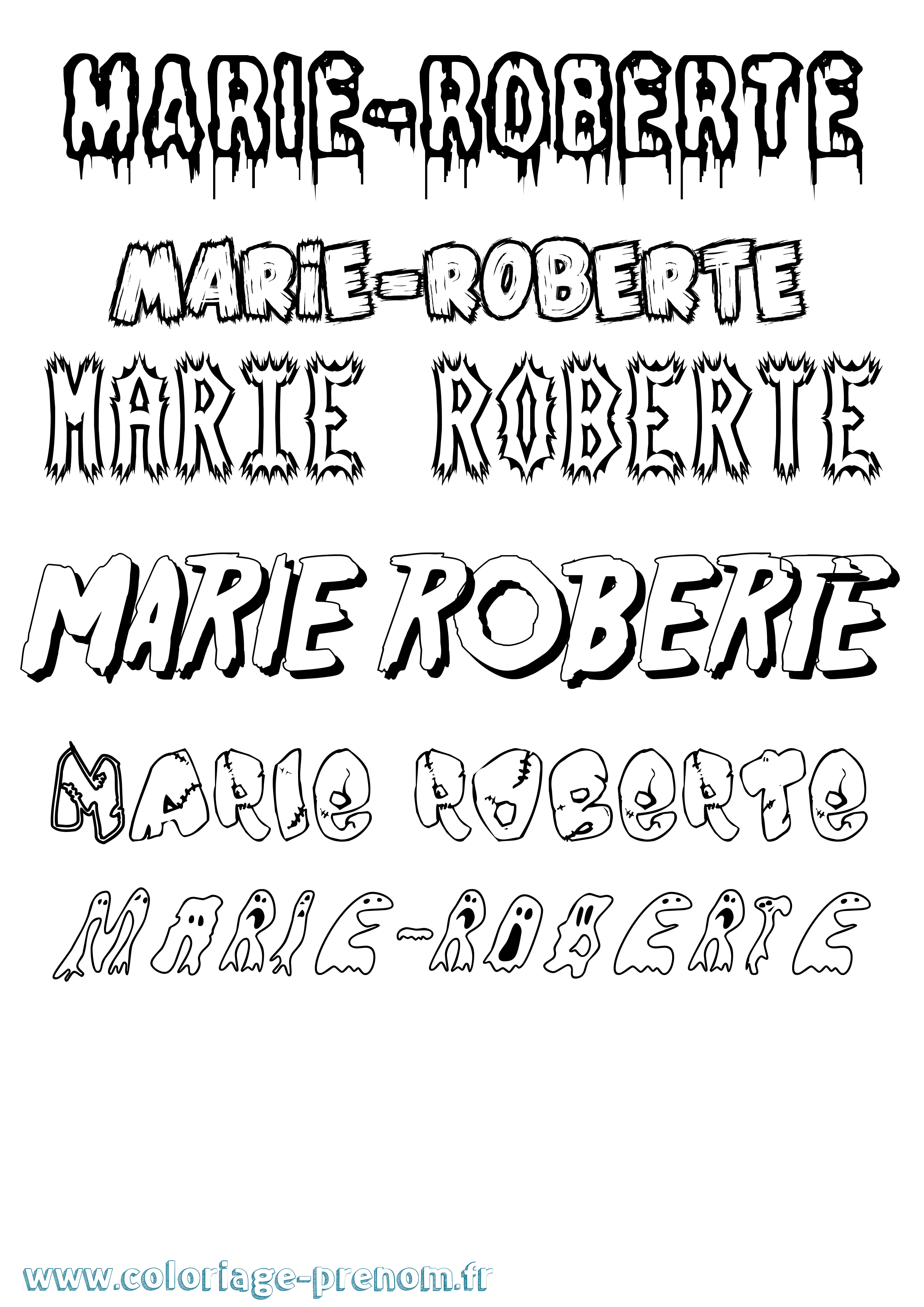 Coloriage Marie-Roberte Frisson Coloriage prénom Marie-Roberte Frisson