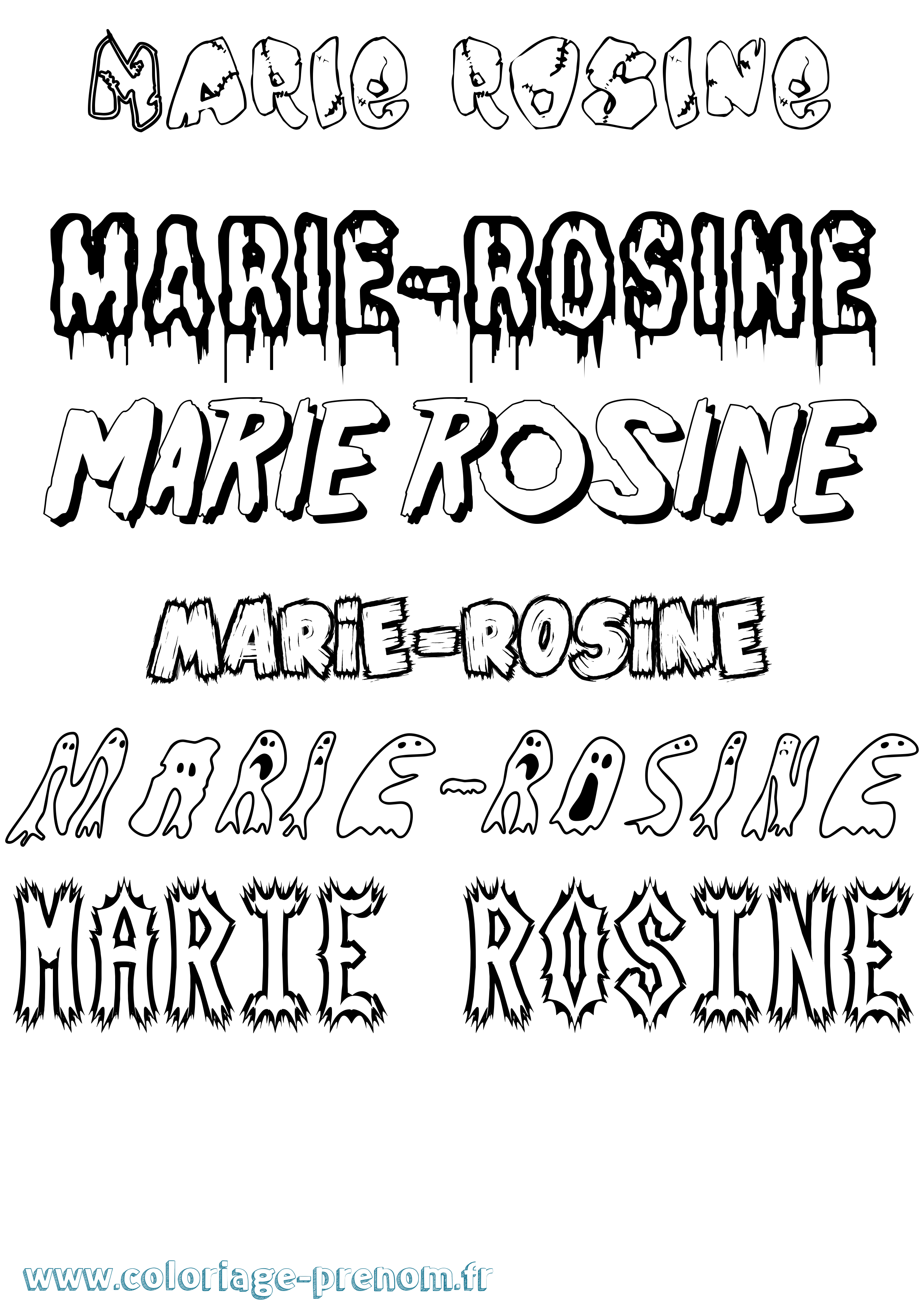 Coloriage Marie-Rosine Frisson Coloriage prénom Marie-Rosine Frisson
