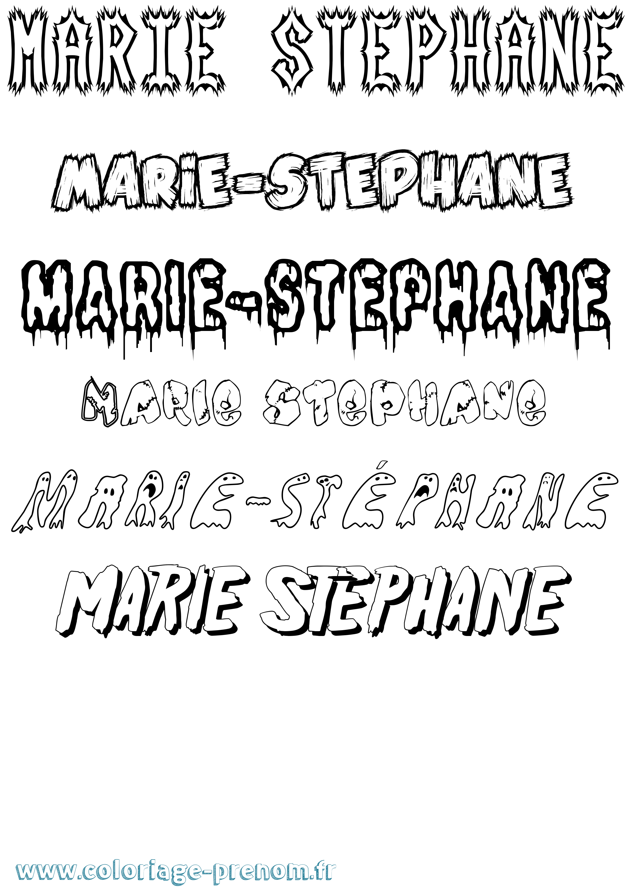 Coloriage Marie-Stéphane Frisson Coloriage prénom Marie-Stéphane Frisson