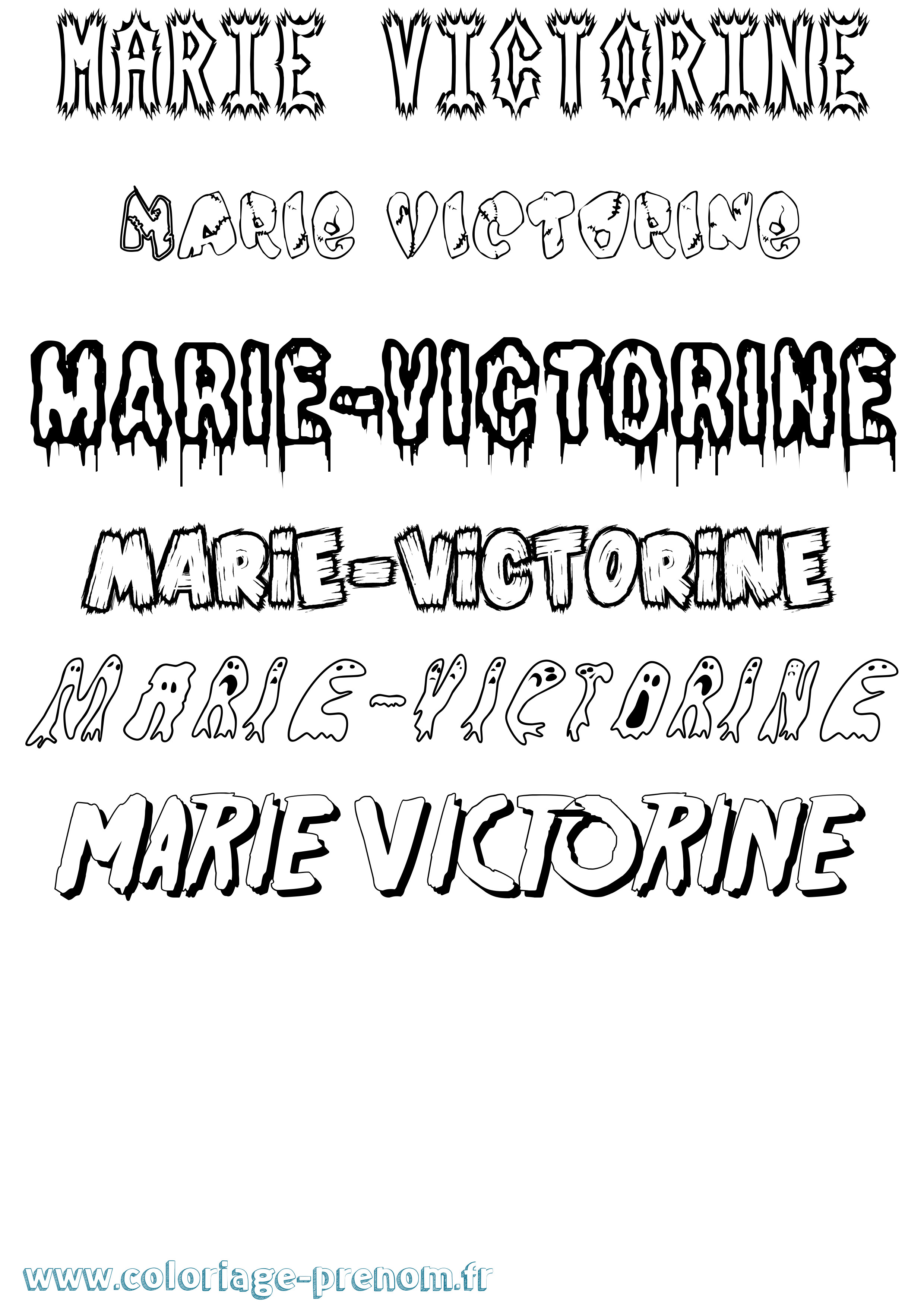 Coloriage Marie-Victorine Frisson Coloriage prénom Marie-Victorine Frisson