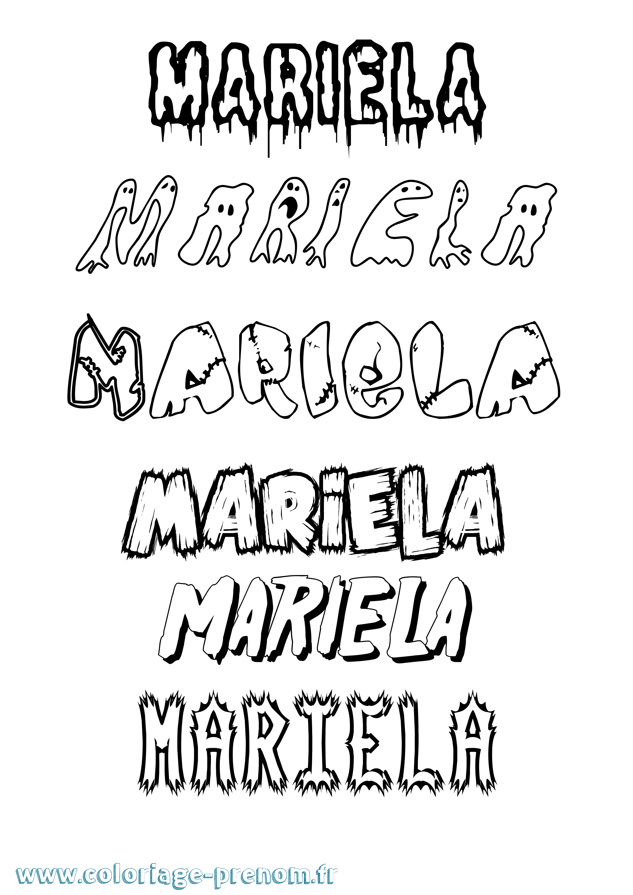 Coloriage Mariela Frisson Coloriage prénom Mariela Frisson
