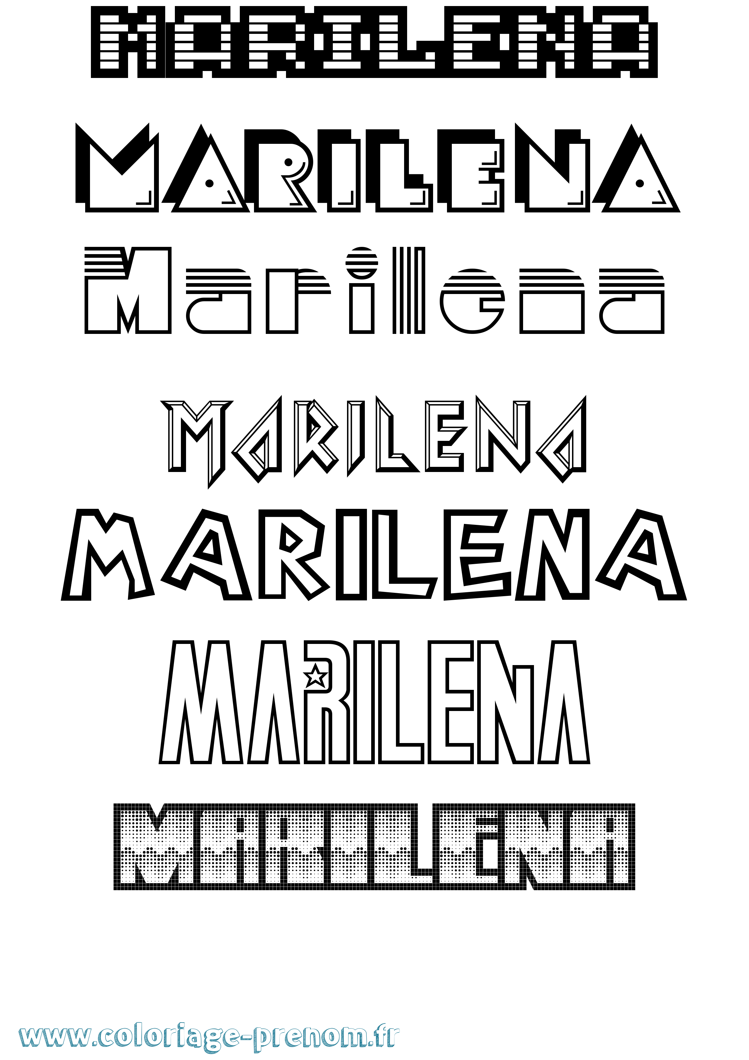 Coloriage Marilena Jeux Vidéos Coloriage prénom Marilena Jeux Vidéos