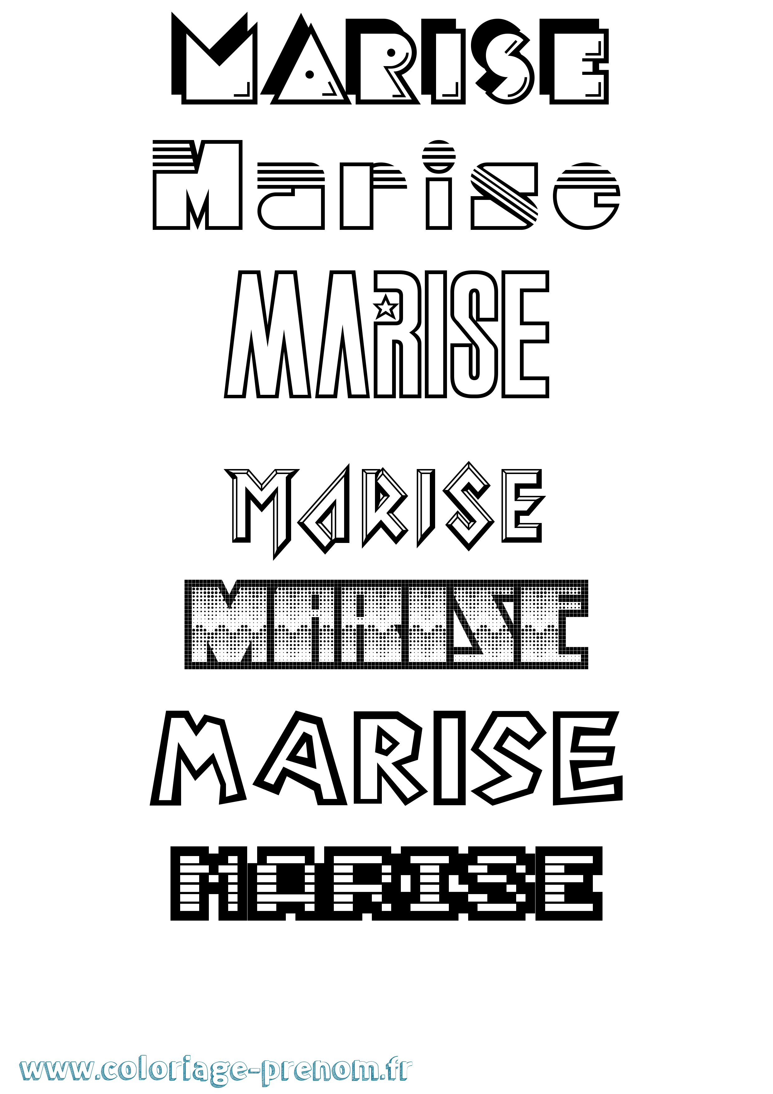 Coloriage Marise Jeux Vidéos Coloriage prénom Marise Jeux Vidéos