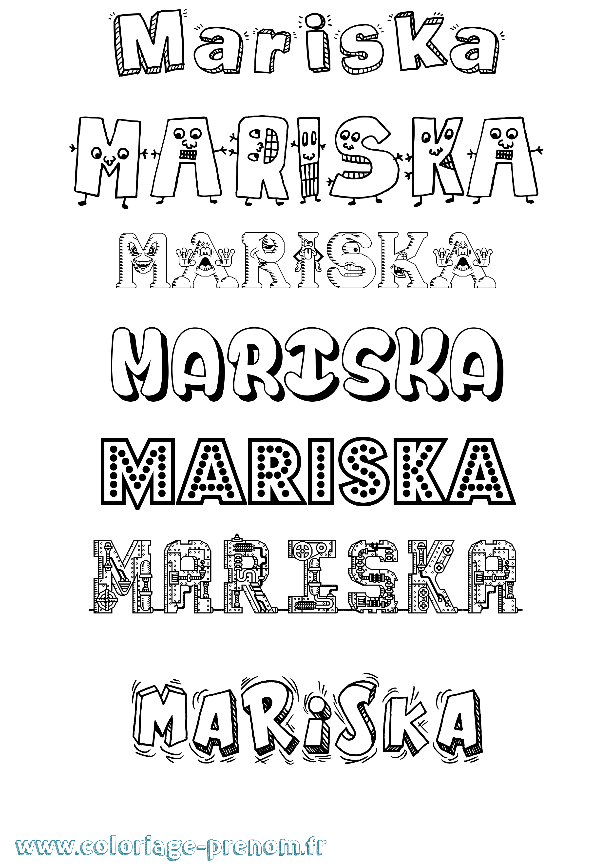 Coloriage Mariska Fun Coloriage prénom Mariska Fun