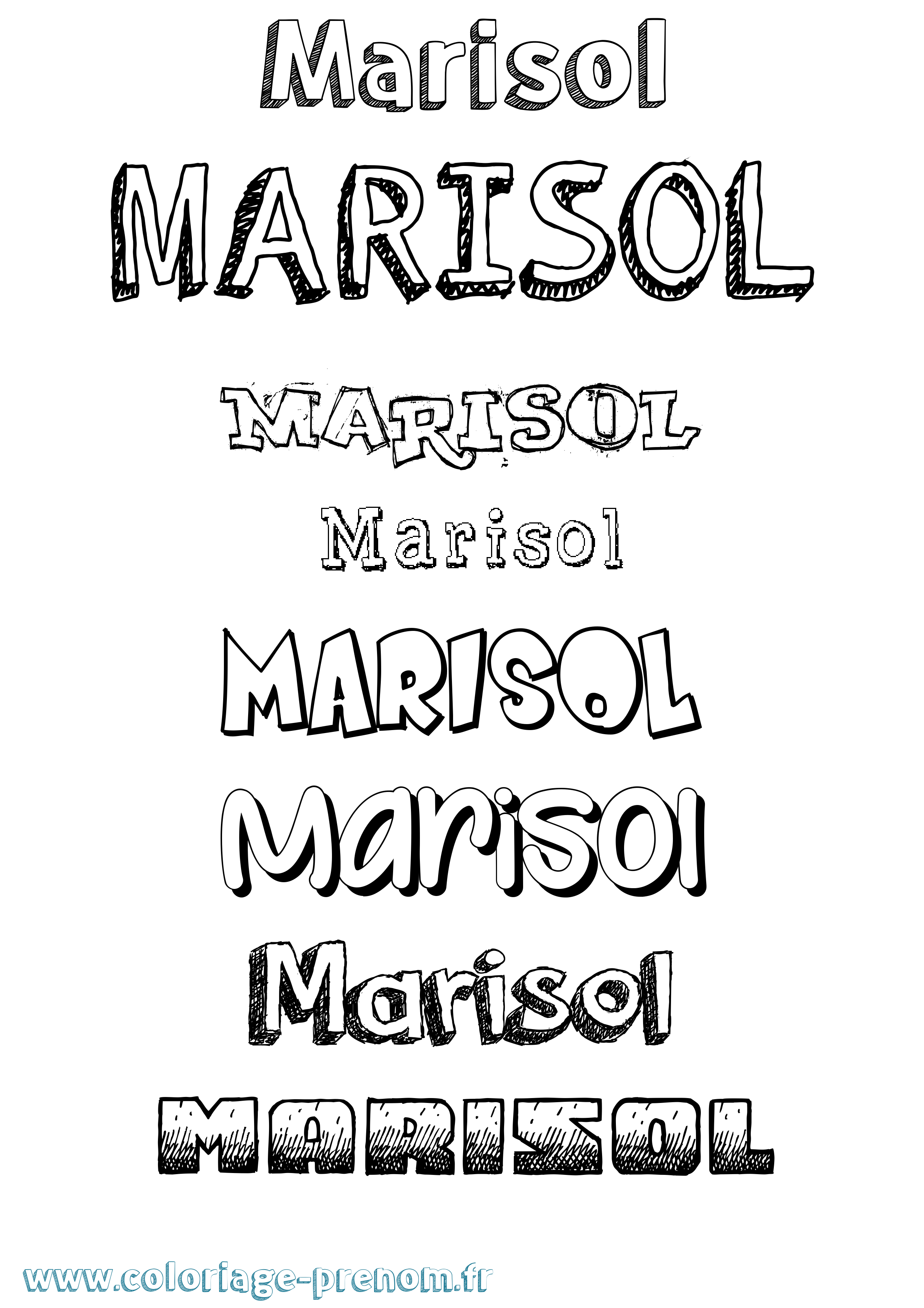 Coloriage Marisol Dessiné Coloriage prénom Marisol Dessiné