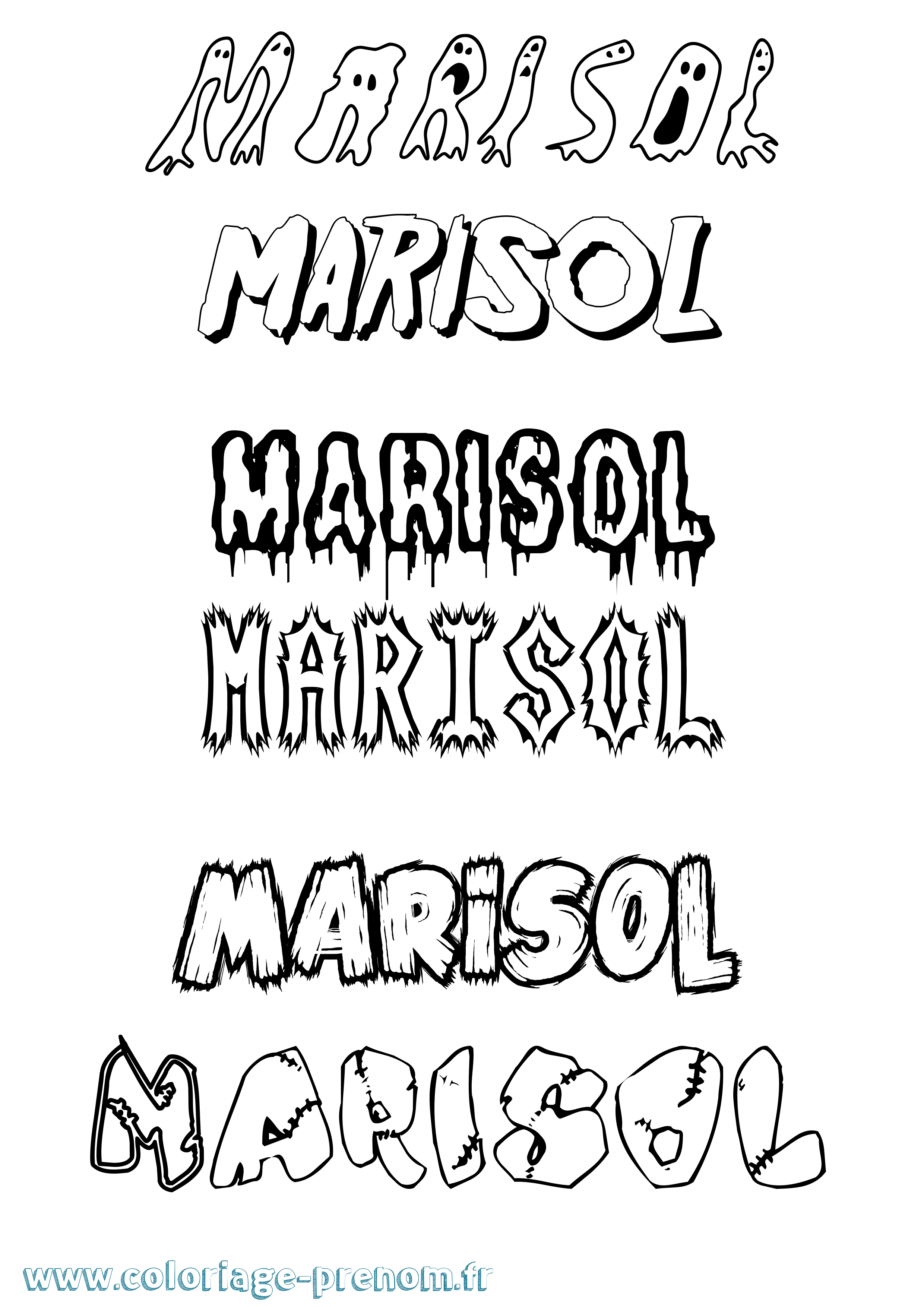 Coloriage Marisol Frisson Coloriage prénom Marisol Frisson
