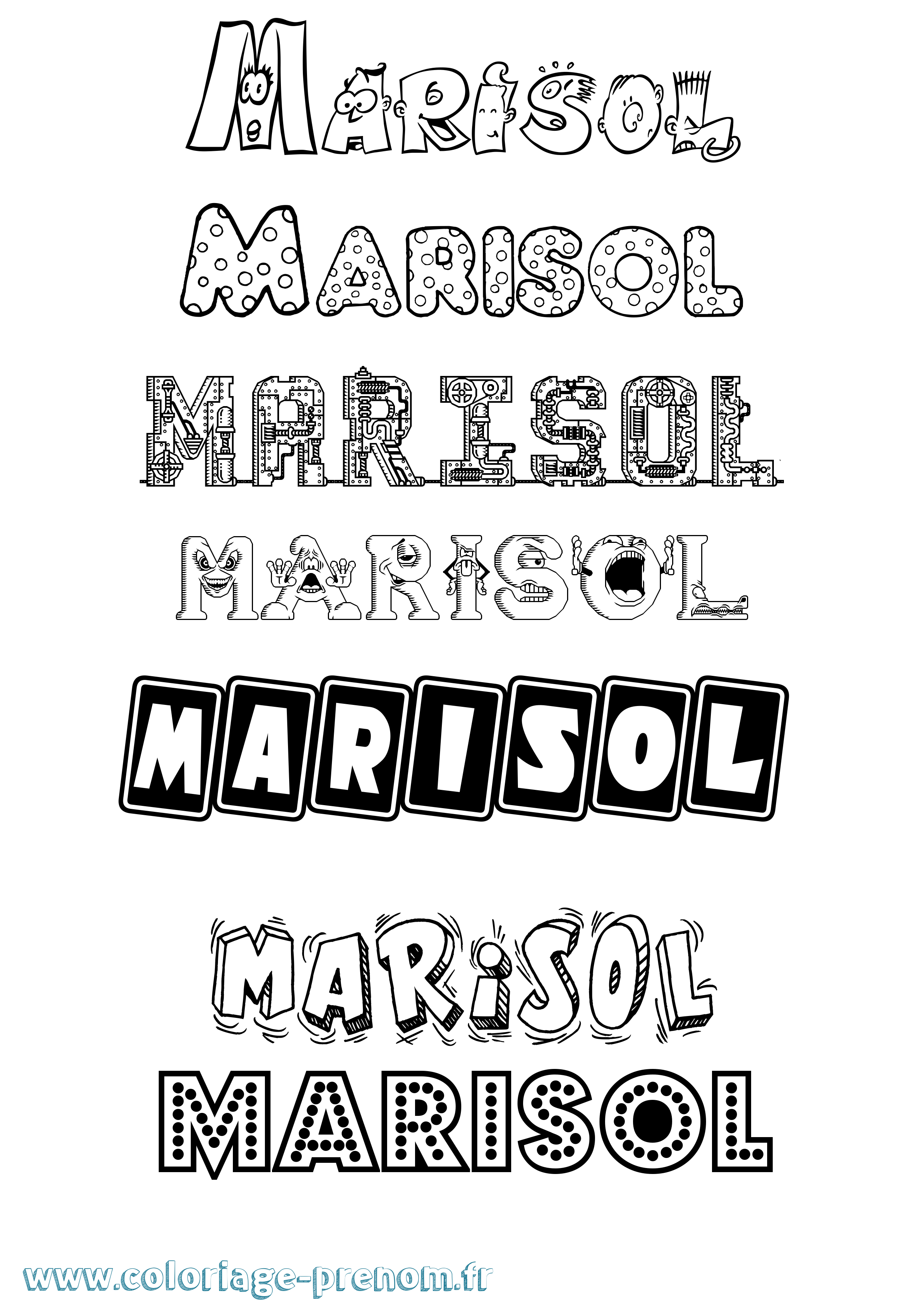 Coloriage Marisol Fun Coloriage prénom Marisol Fun