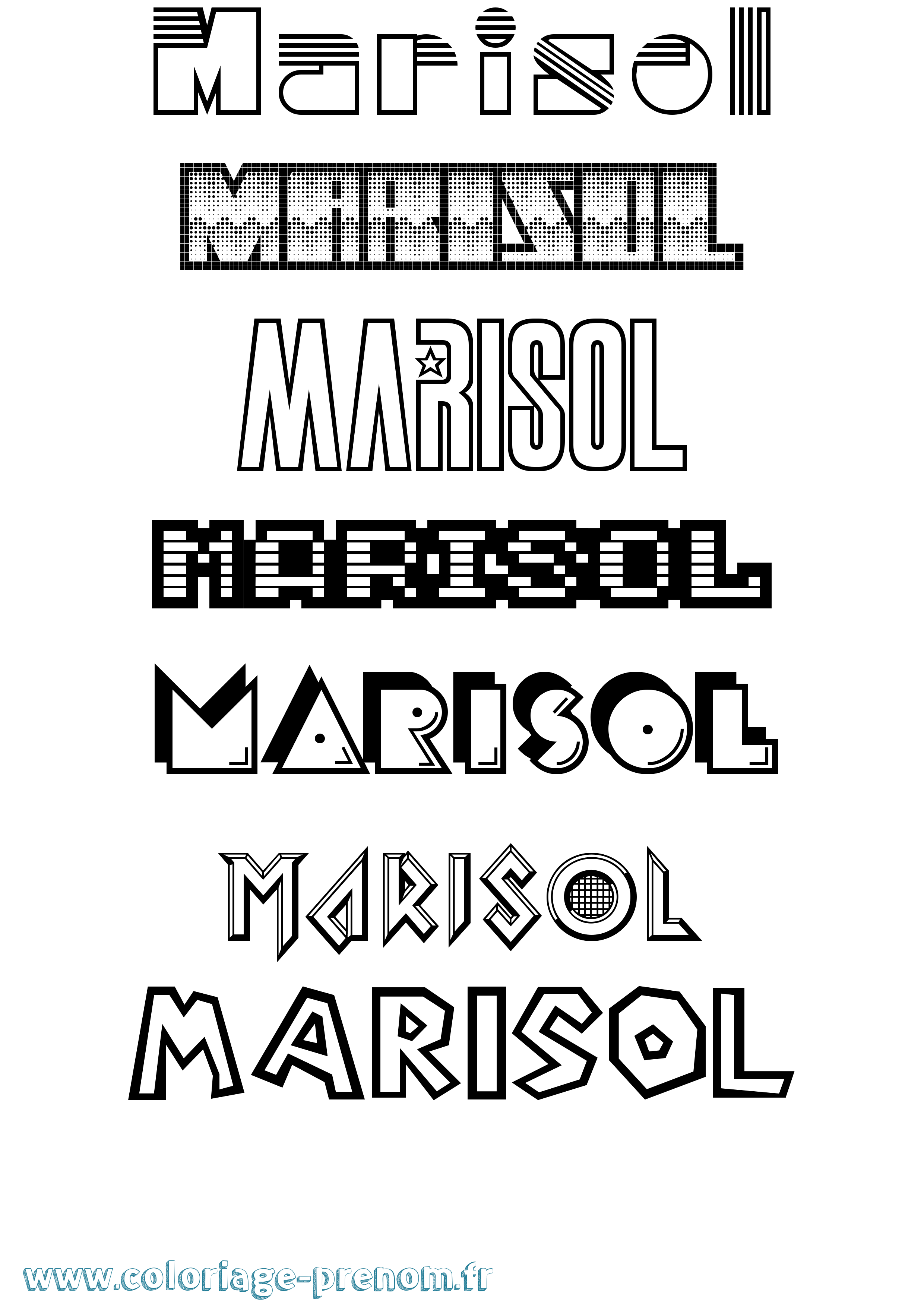 Coloriage Marisol Jeux Vidéos Coloriage prénom Marisol Jeux Vidéos