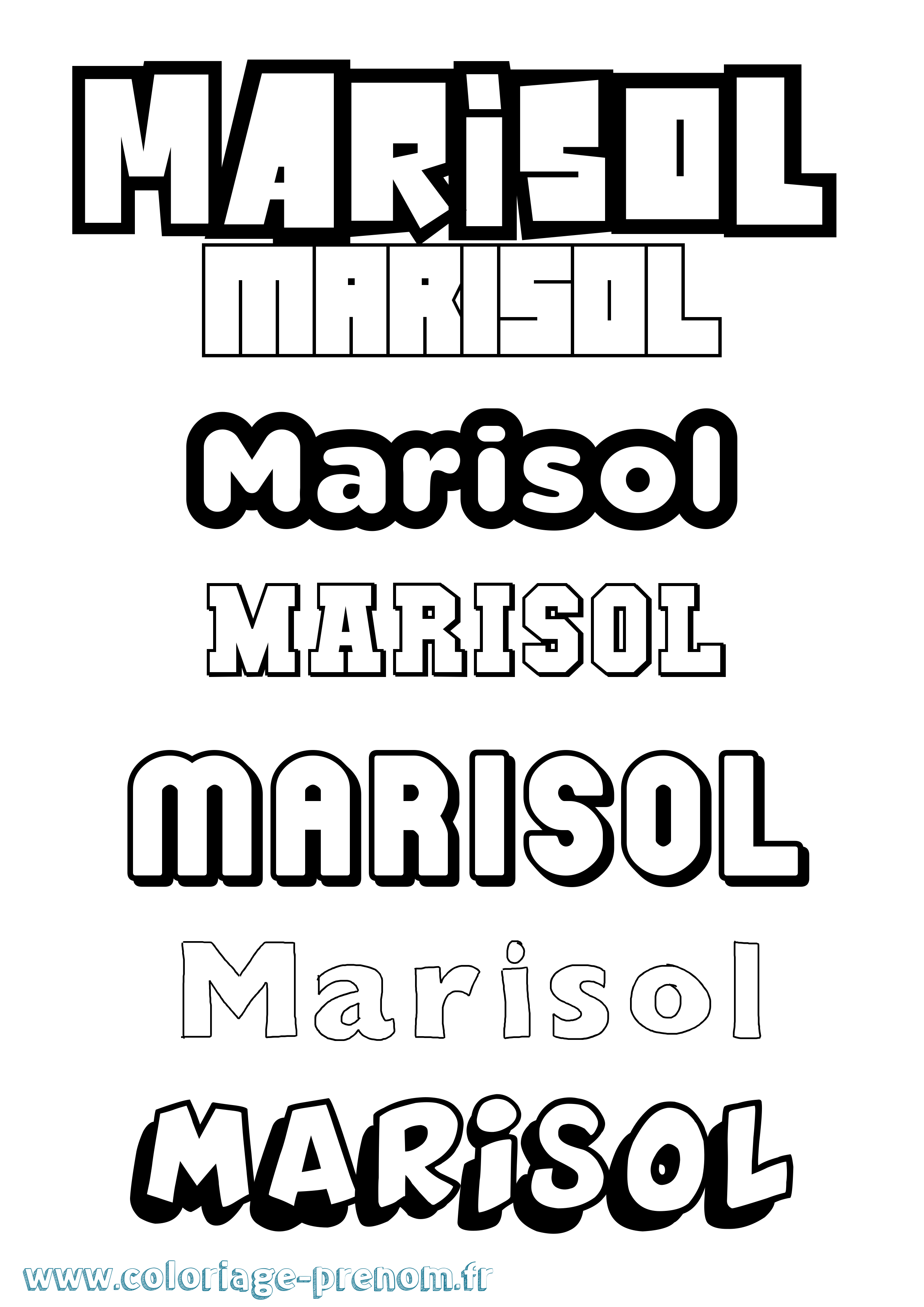Coloriage Marisol Simple Coloriage prénom Marisol Simple