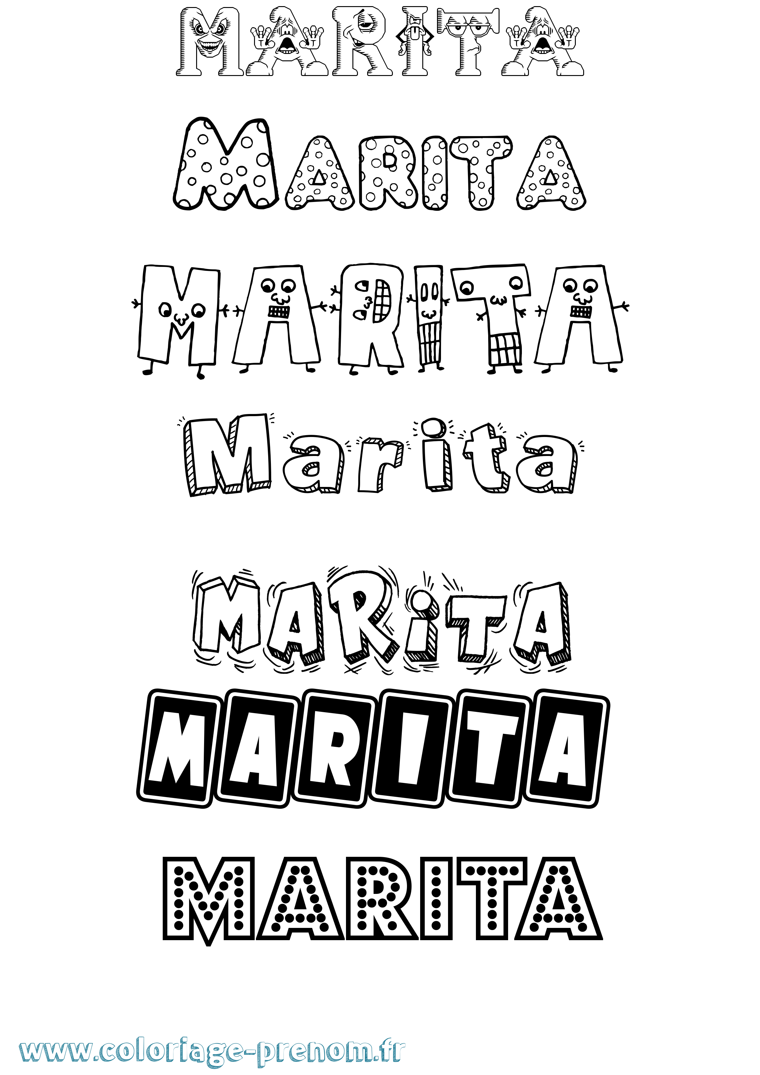 Coloriage Marita Fun Coloriage prénom Marita Fun