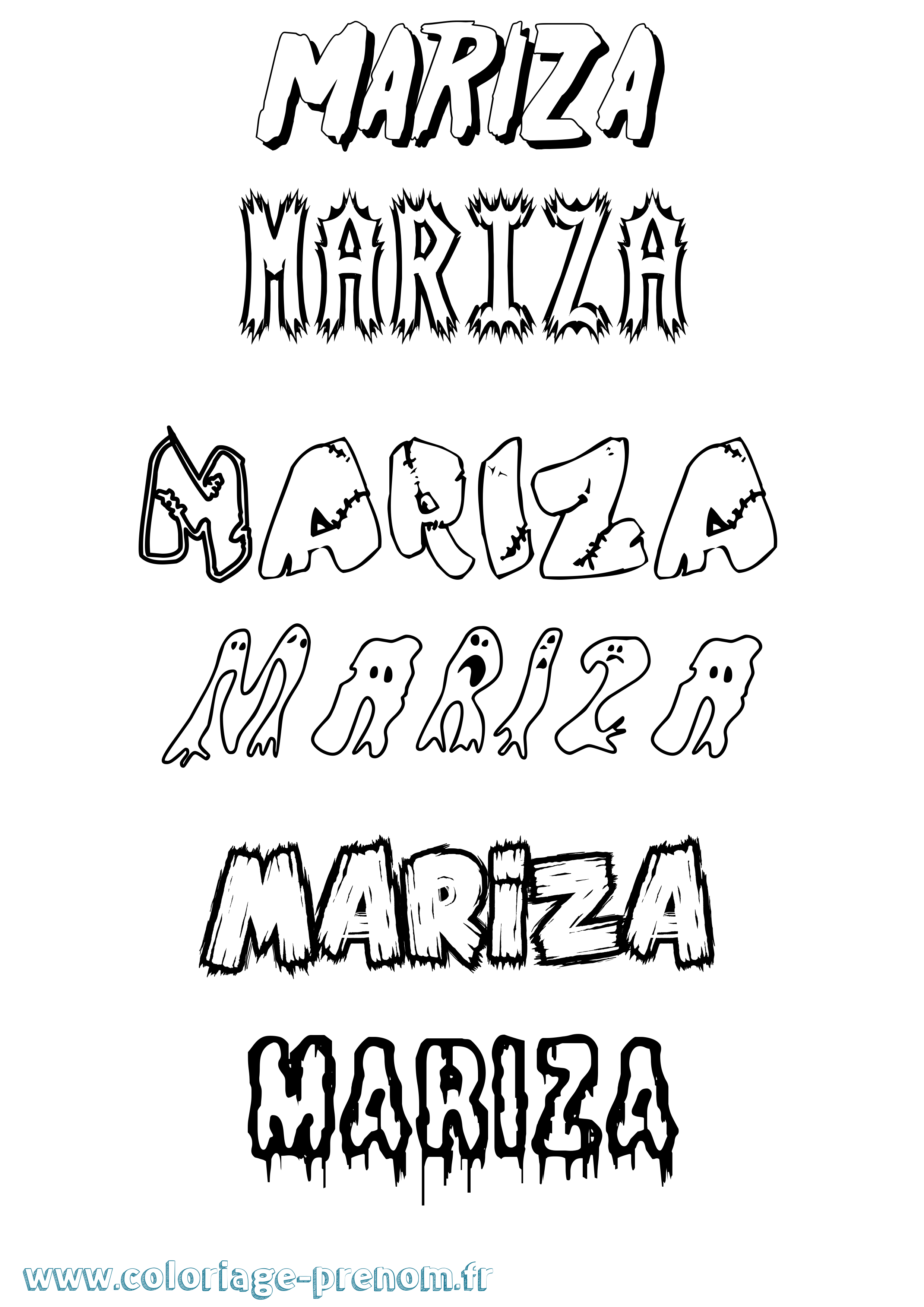 Coloriage Mariza Frisson Coloriage prénom Mariza Frisson