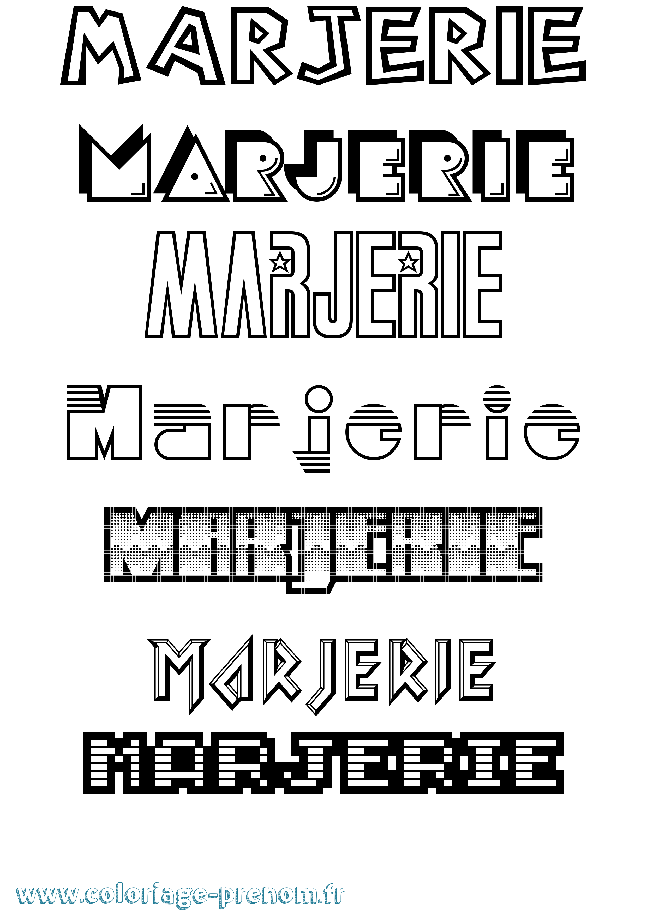 Coloriage Marjerie Jeux Vidéos Coloriage prénom Marjerie Jeux Vidéos